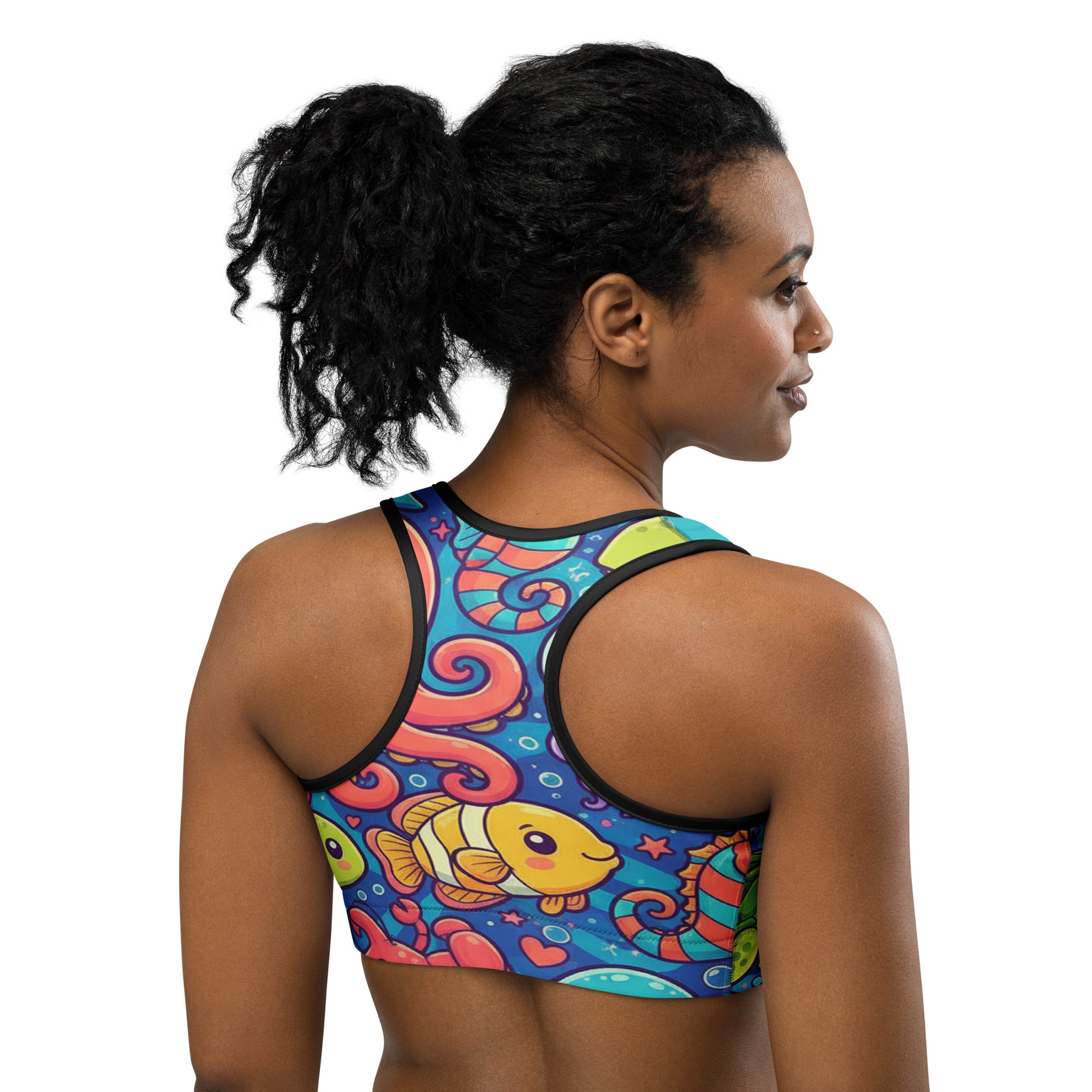 Vibrant Under the Sea Sports Bra | GearBunch
