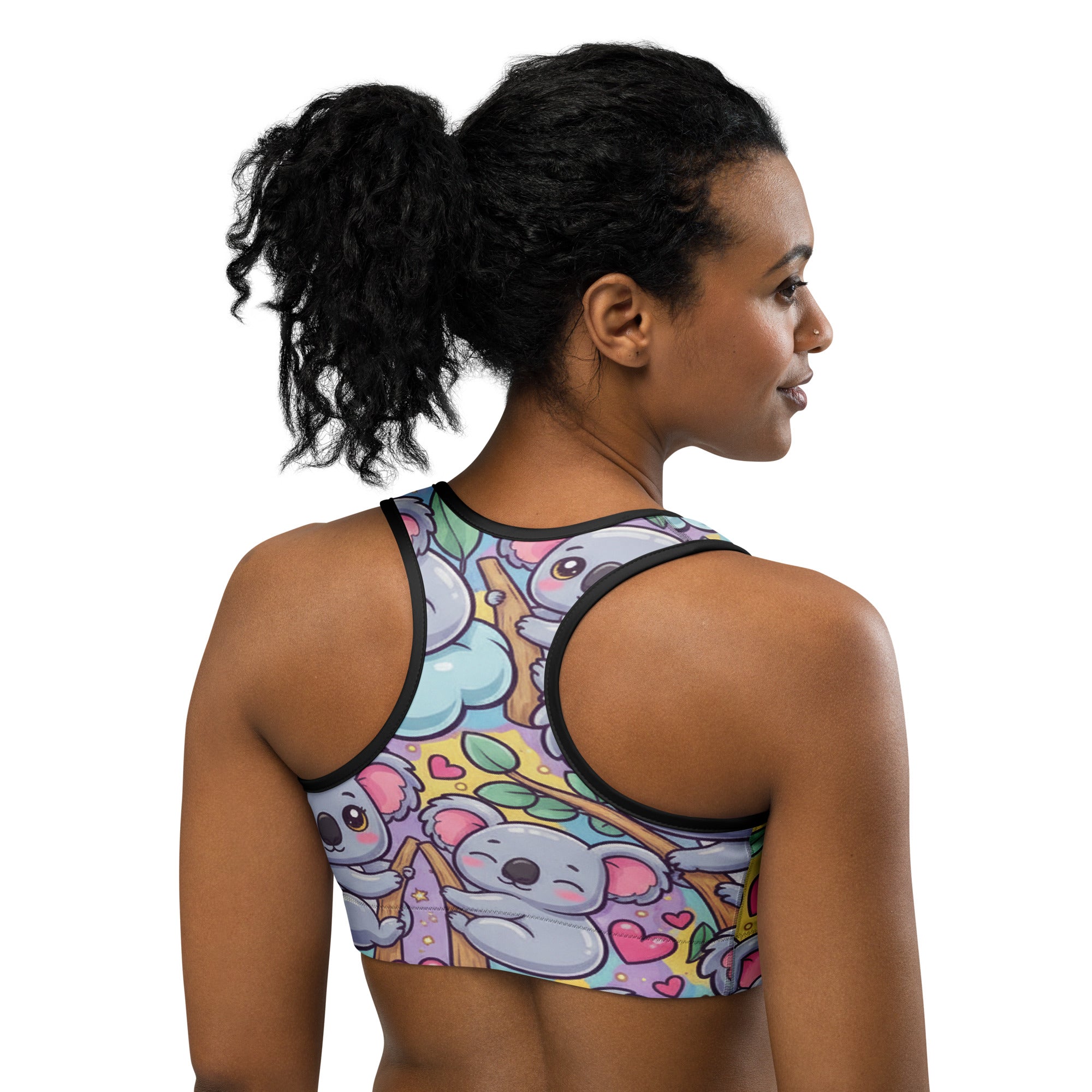 Vibrant Koala and Friends Sports Bra | GearBunch
