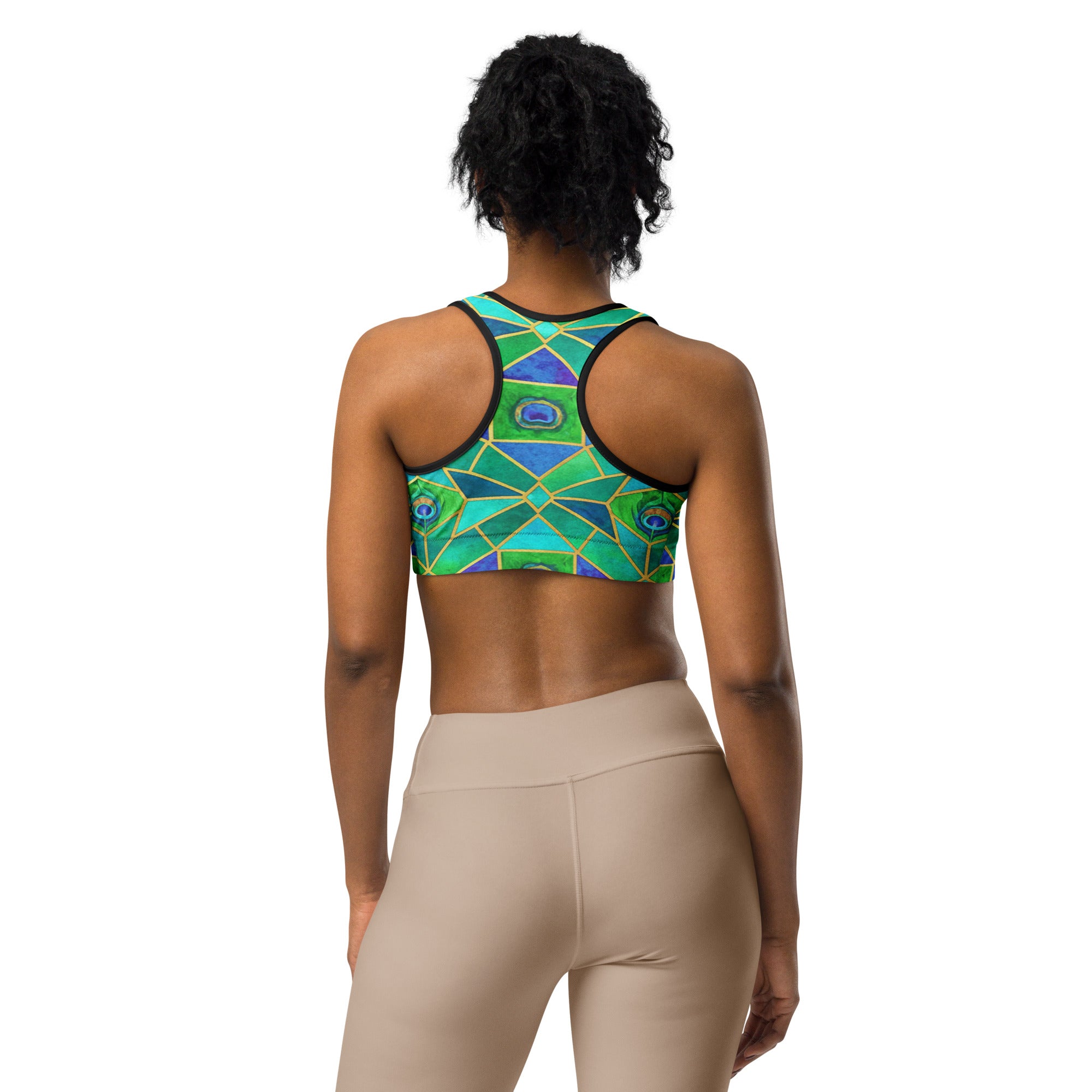 Peacock Plume Sports Bra | GearBunch