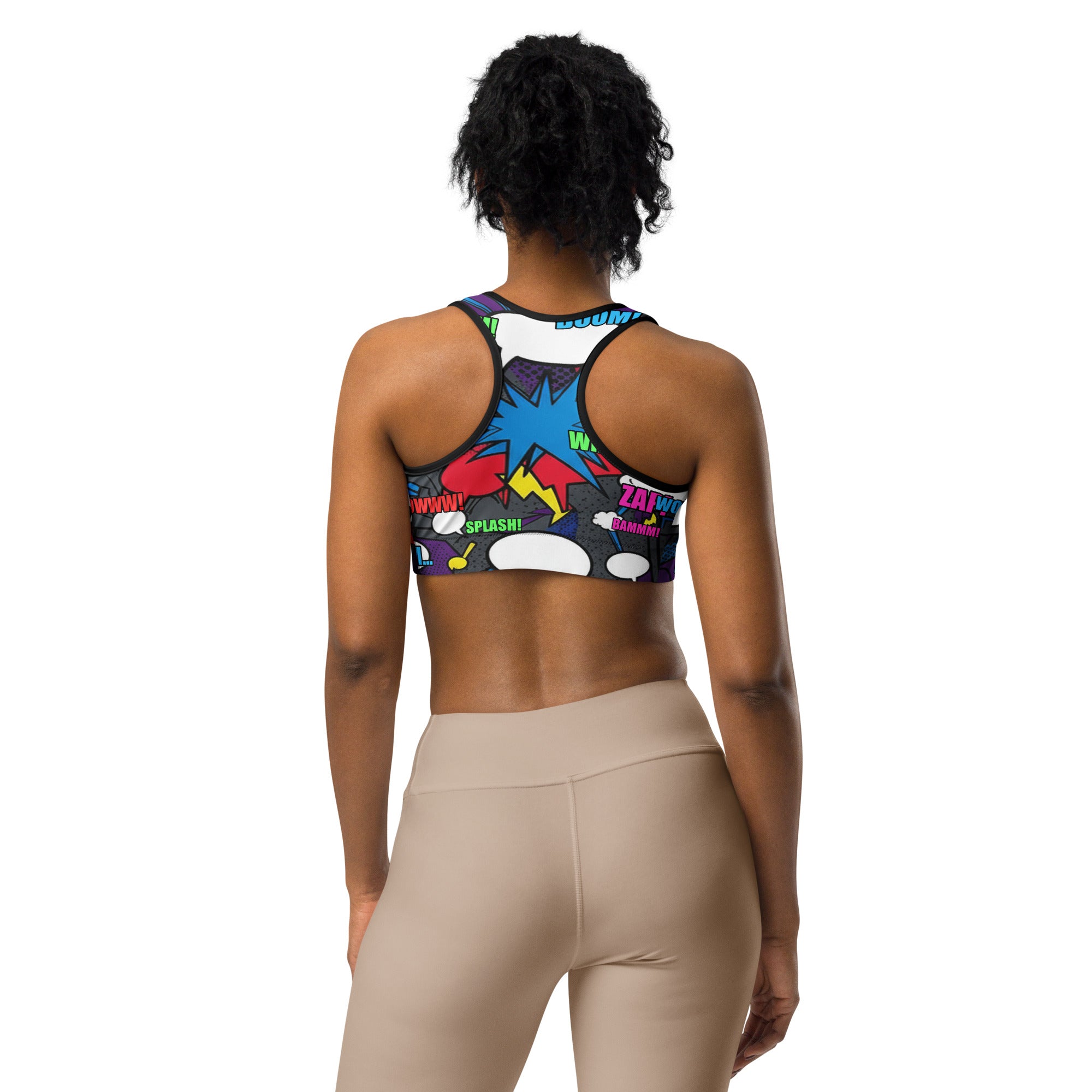 Comic Strip Dark Knight Sports Bra | GearBunch