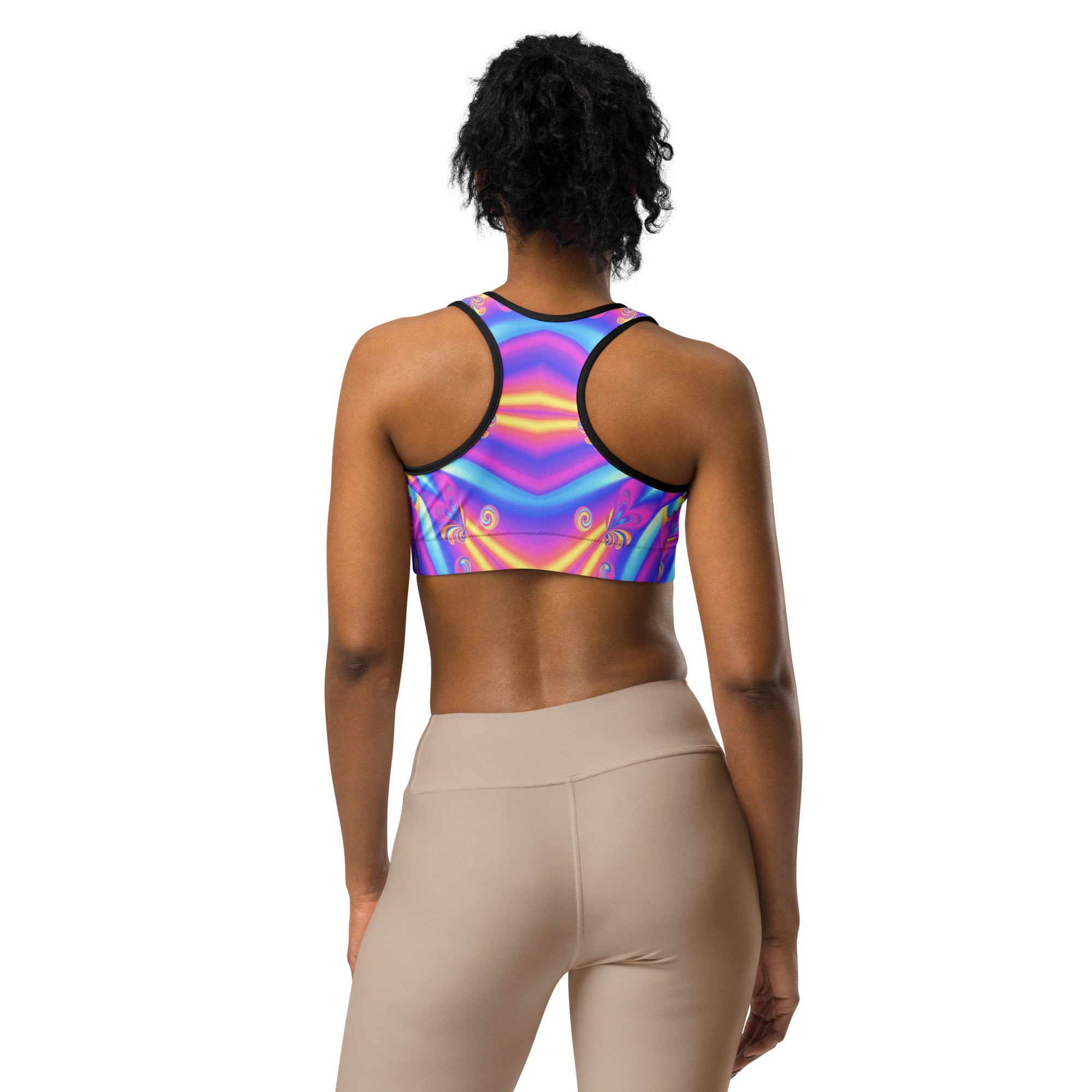 Psychedelic Candy Rave Sports Bra | GearBunch