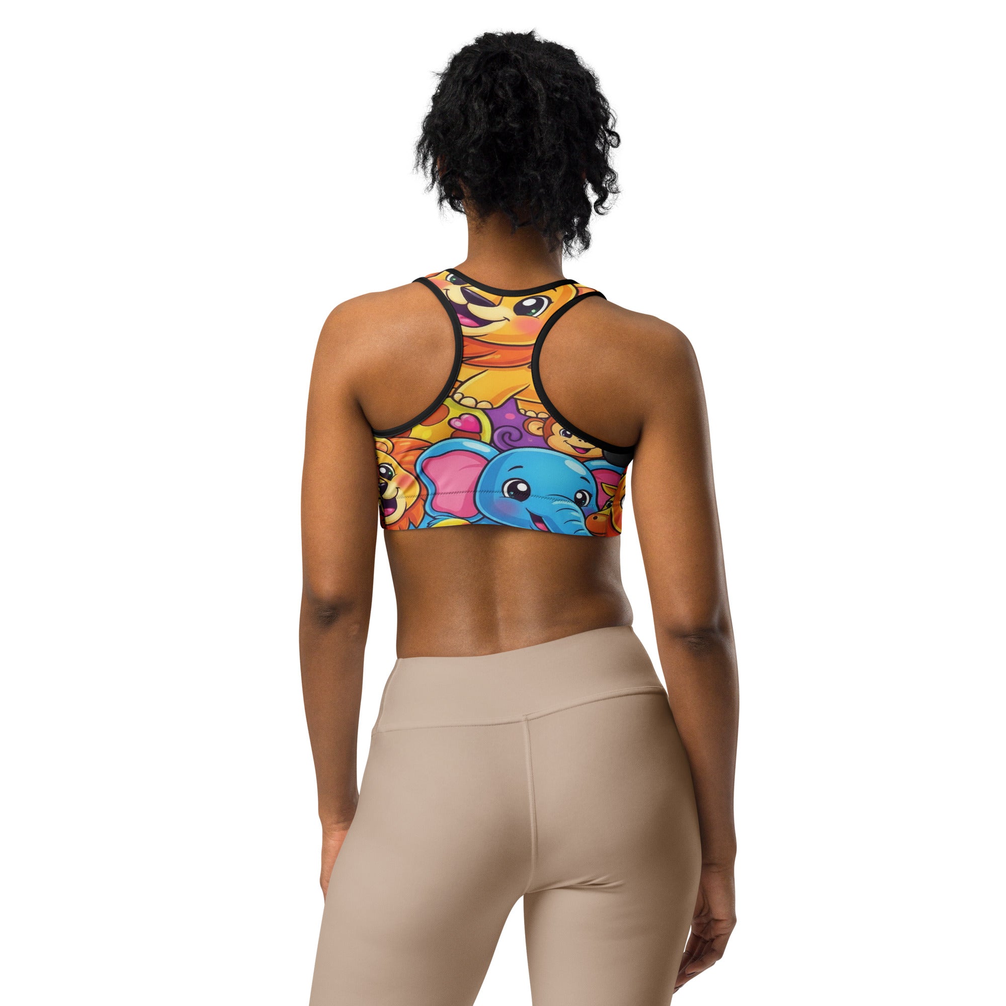 Vibrant Jungle Safari Sports Bra | GearBunch