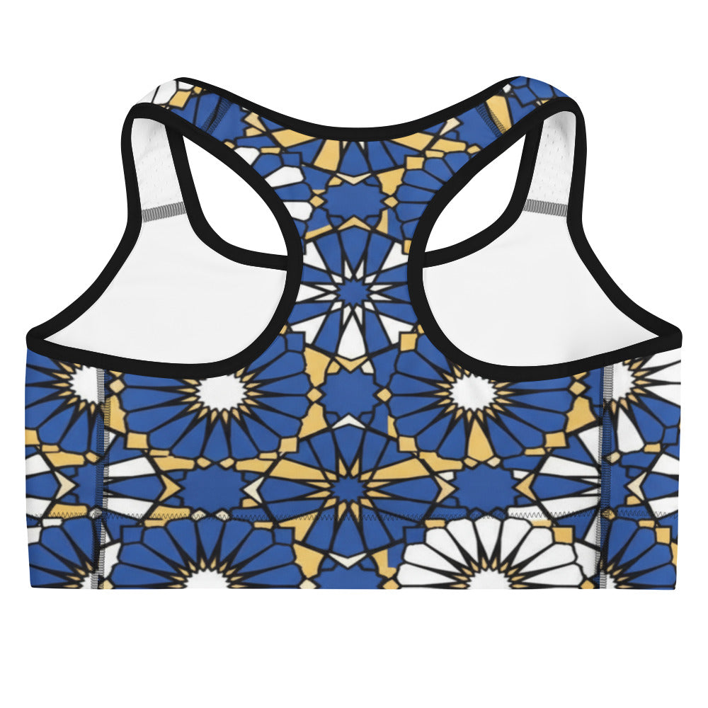 Zellige Midnight Blue Sports Bra | GearBunch