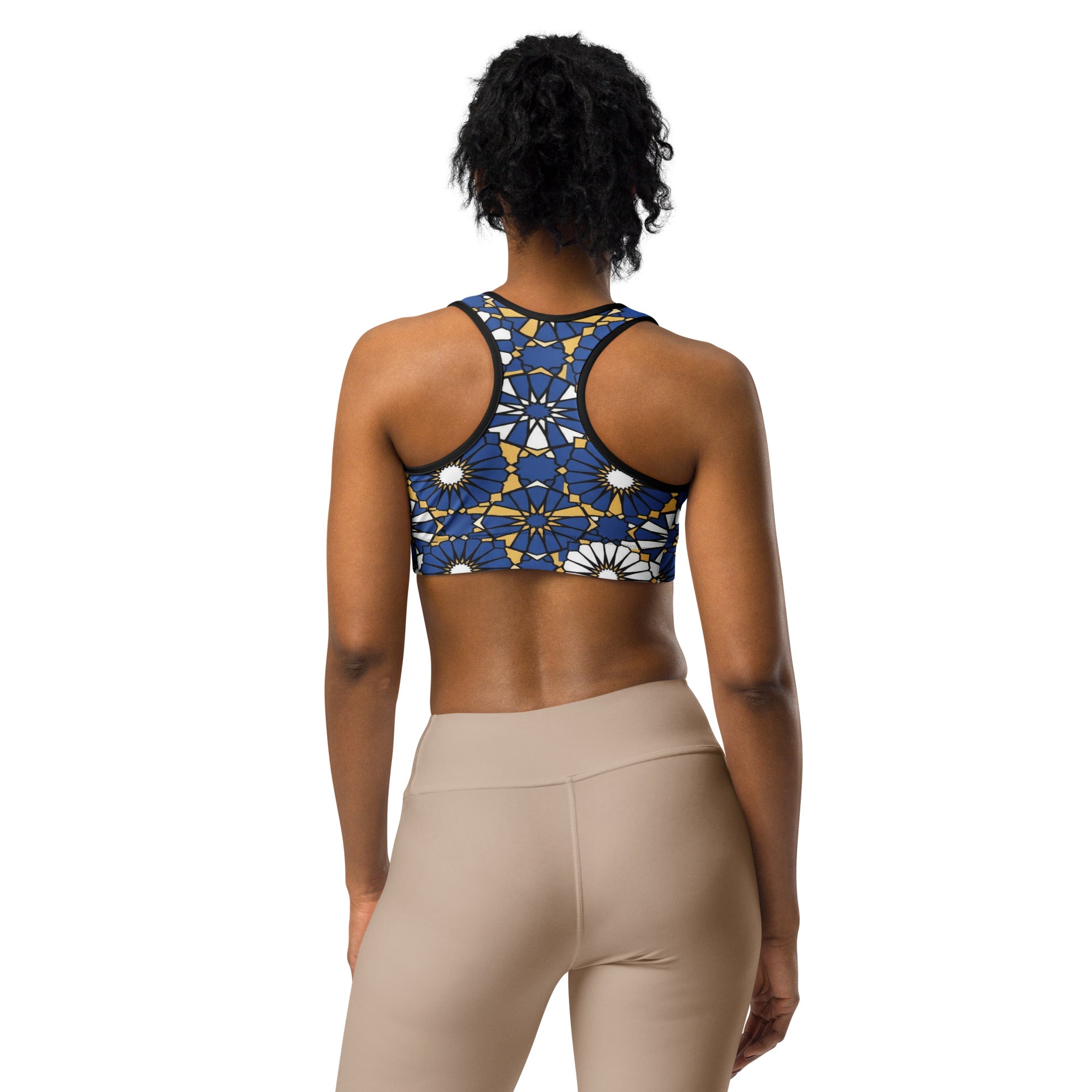 Zellige Midnight Blue Sports Bra | GearBunch