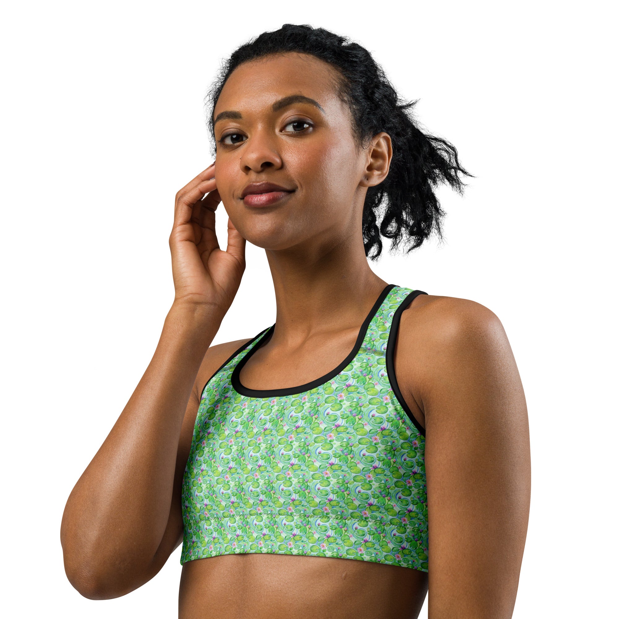 Claude Monet Water Lilies Sports Bra | GearBunch