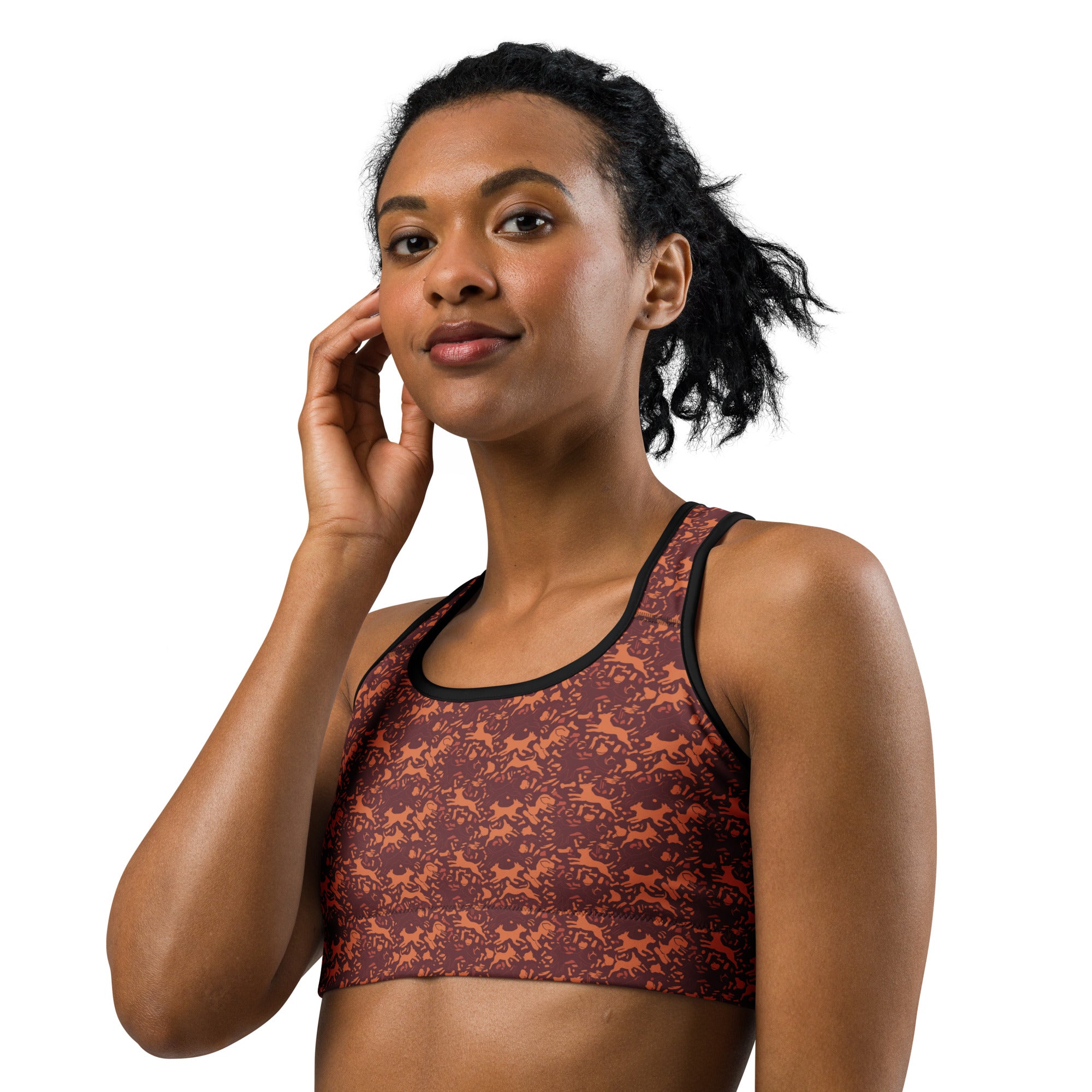 Minimal Fetch Art Sports Bra | GearBunch