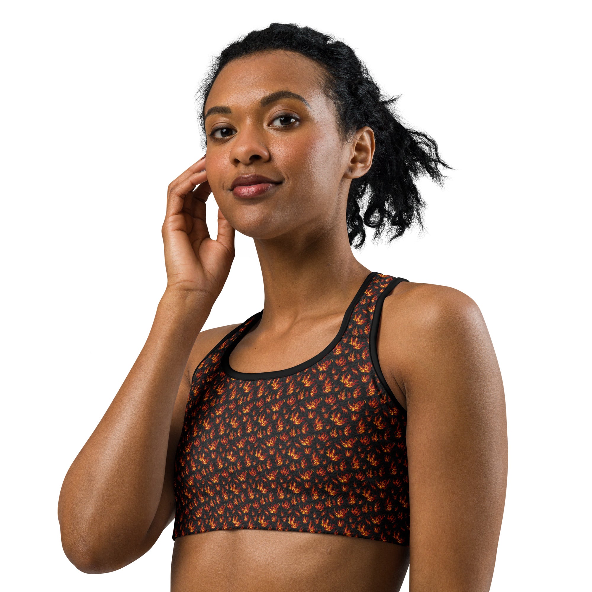 Holy Spirit Flames Sports Bra | GearBunch