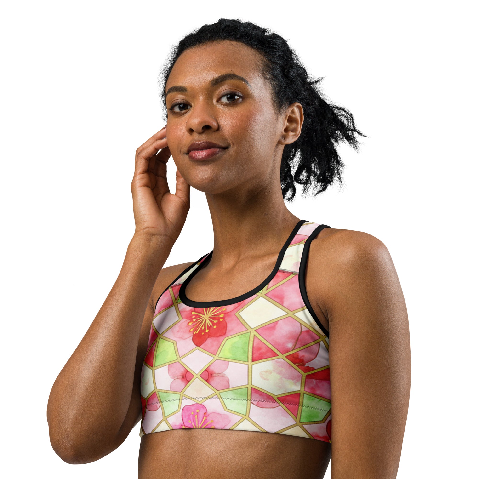 Cherry Blossom Sports Bra | GearBunch