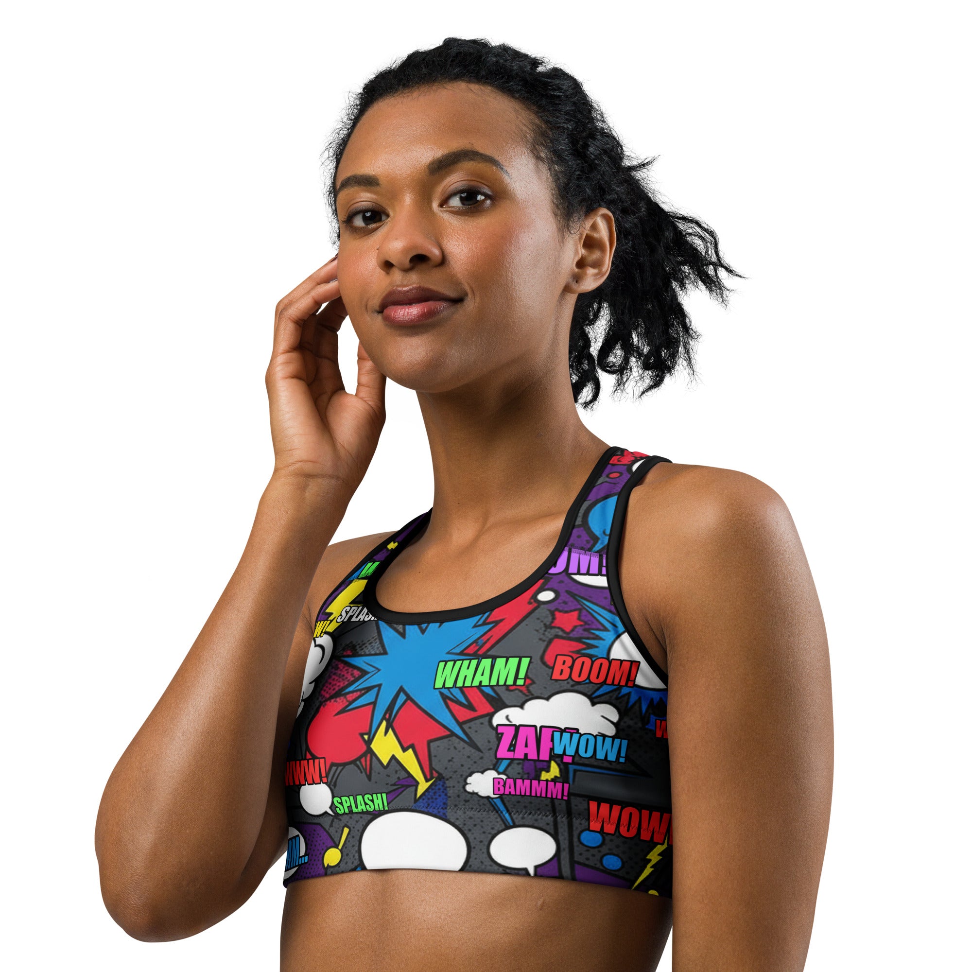Comic Strip Dark Knight Sports Bra | GearBunch