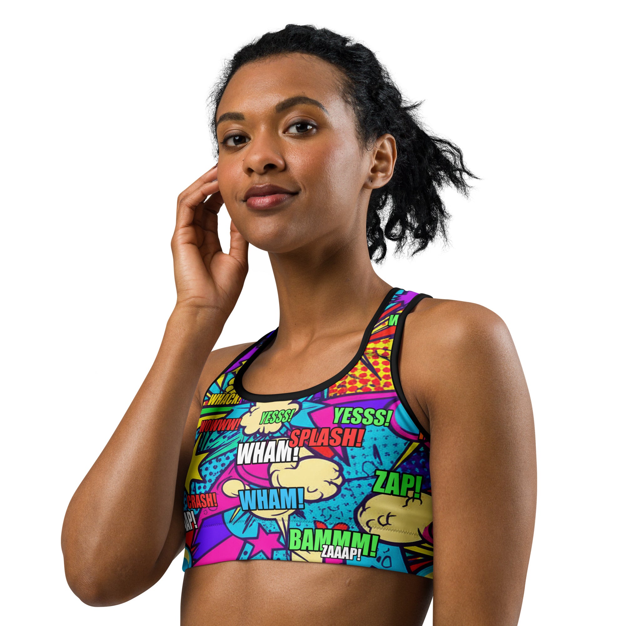 Comic Strip Pirate Adventure Sports Bra | GearBunch