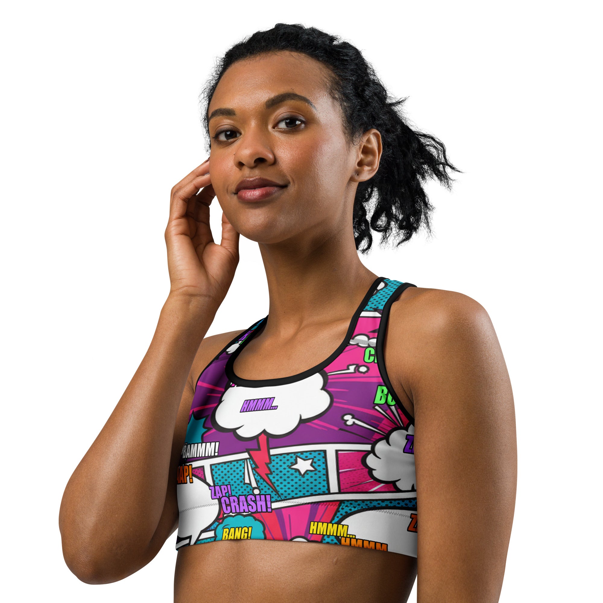 Comic Strip Roller Derby Sports Bra | GearBunch