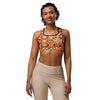 Women's zellige desert sand sports bra front view