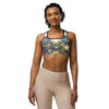 Women's Zellige Ocean Sunset sports bra front view