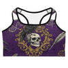 Women's raven damask sports bra front view