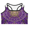 Women's pentagram geometric mystic sports bra front view