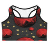 Women's blood moon sports bra front view