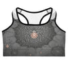 Women's spider web lace sports bra front view