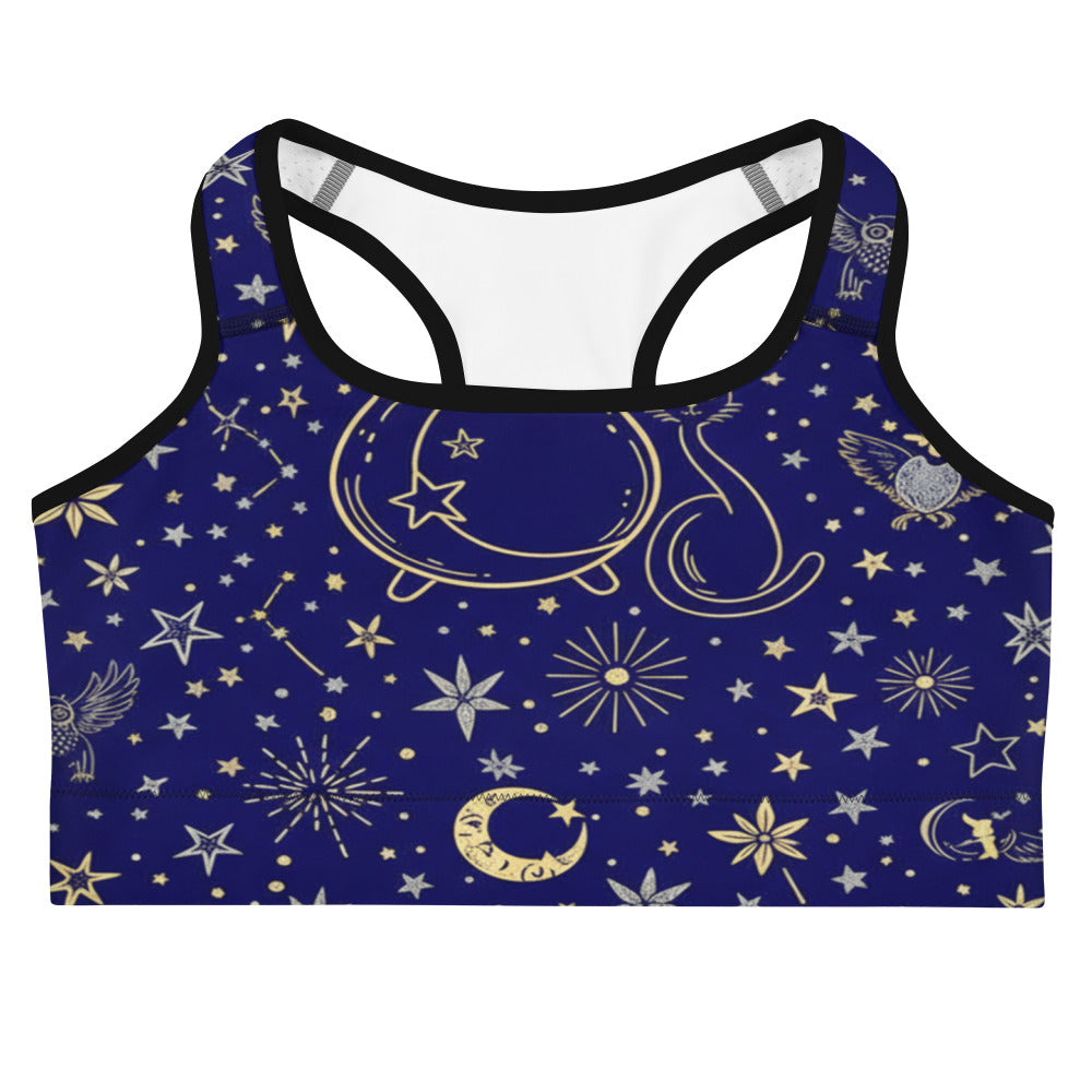Women's constellation sports bra front view