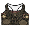 Women's victorian mourning lace sports bra front view