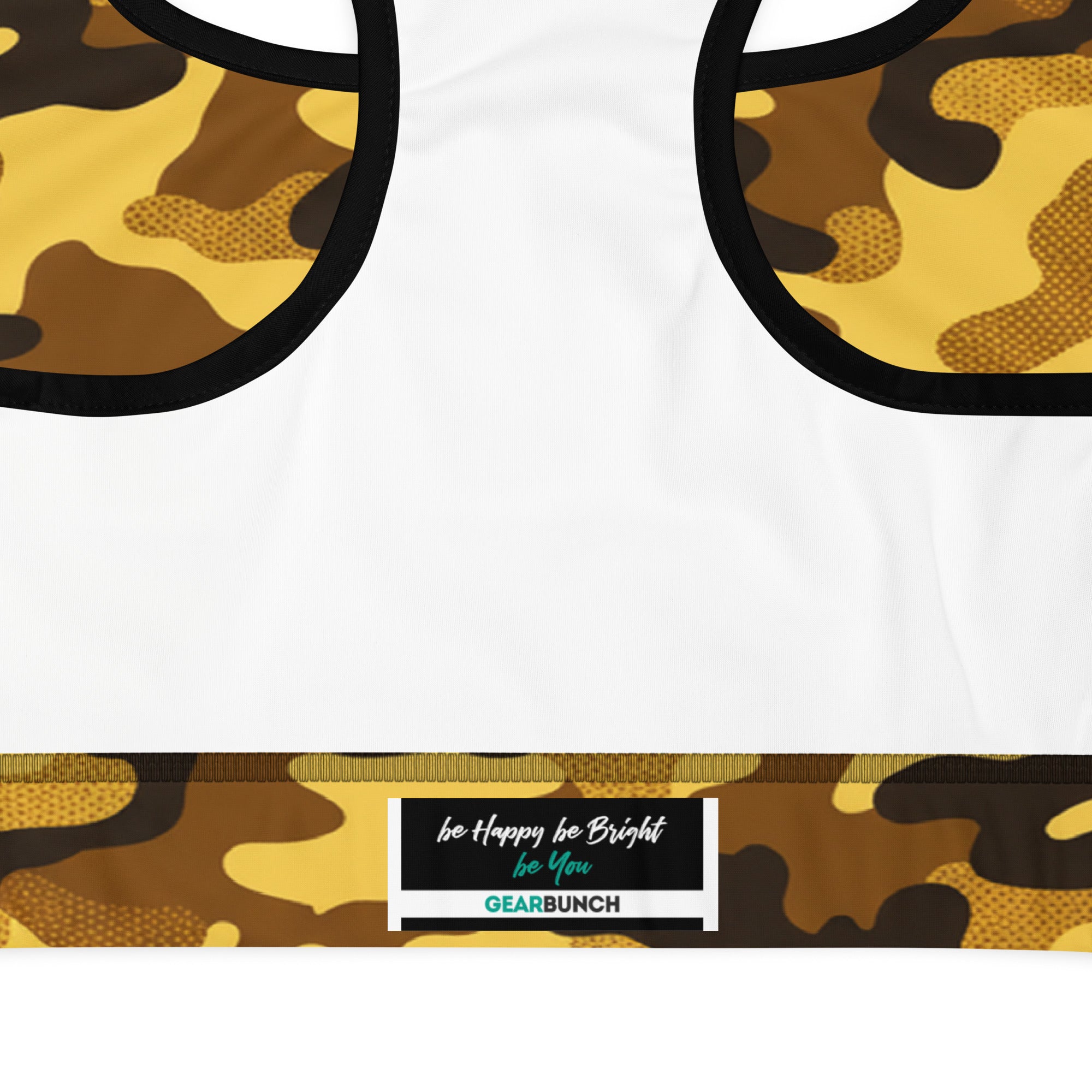 Gold Camo Sports Bra | GearBunch