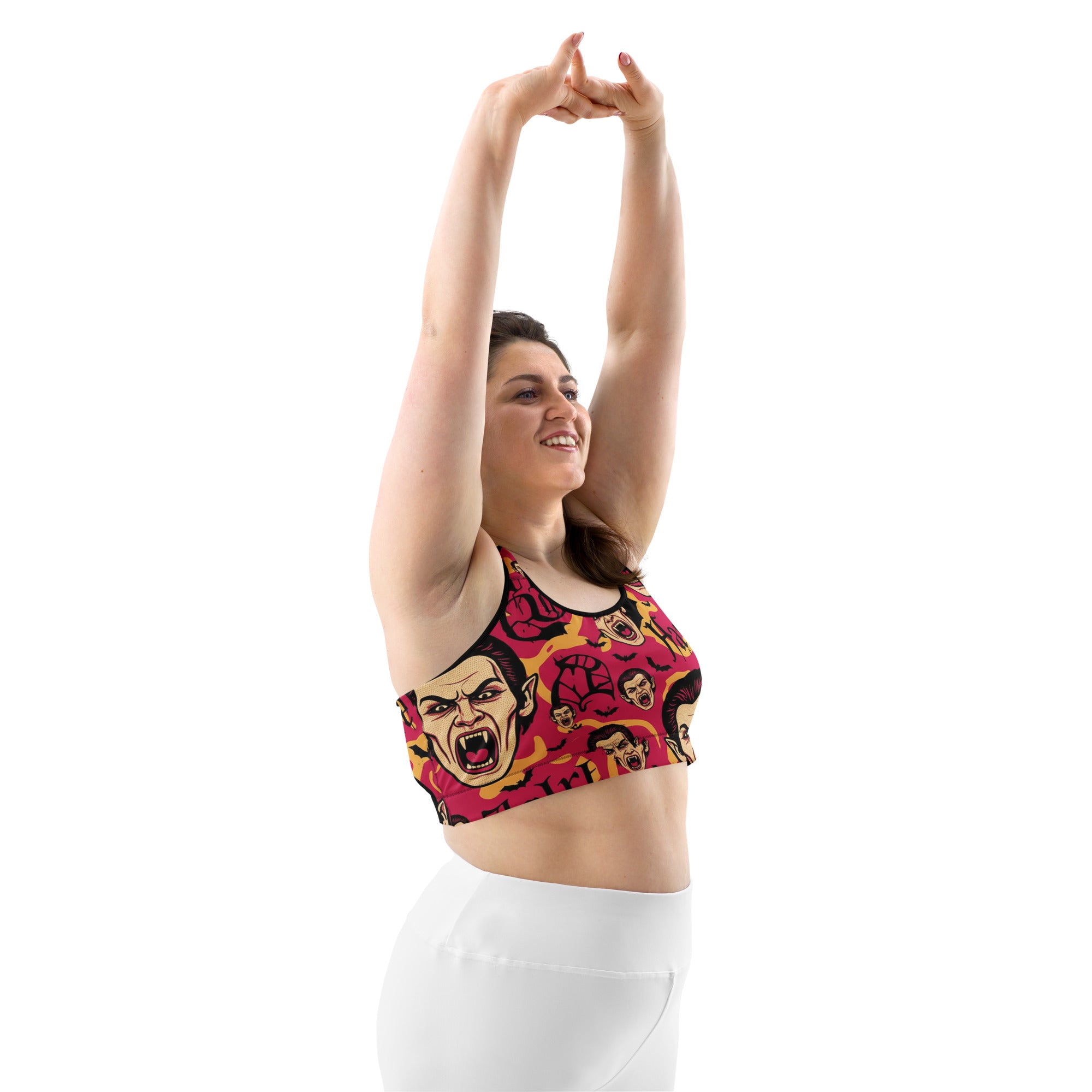 Hammer Horror Poster Collage Sports Bra | GearBunch
