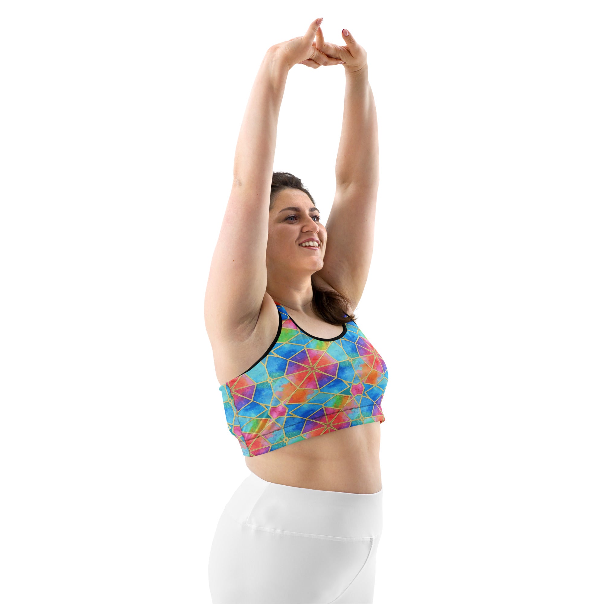 Arabic Watercolour Festival Sports Bra | GearBunch