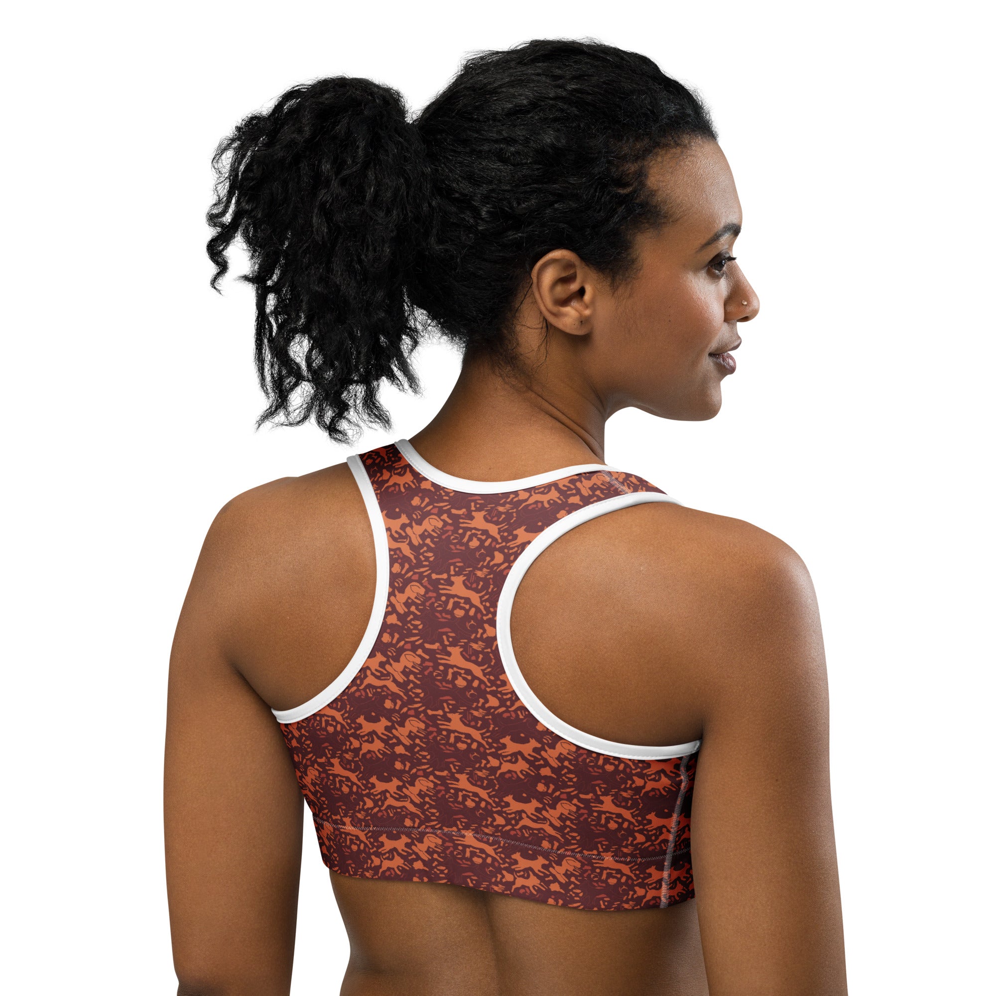 Minimal Fetch Art Sports Bra | GearBunch