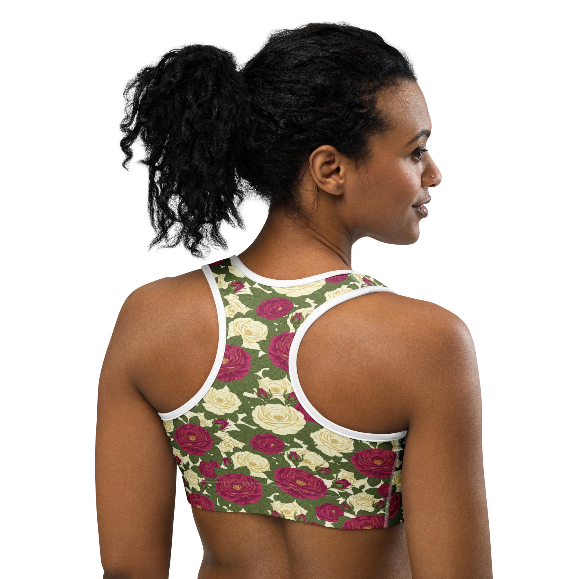 Taurus Rose Botanical Sports Bra | GearBunch