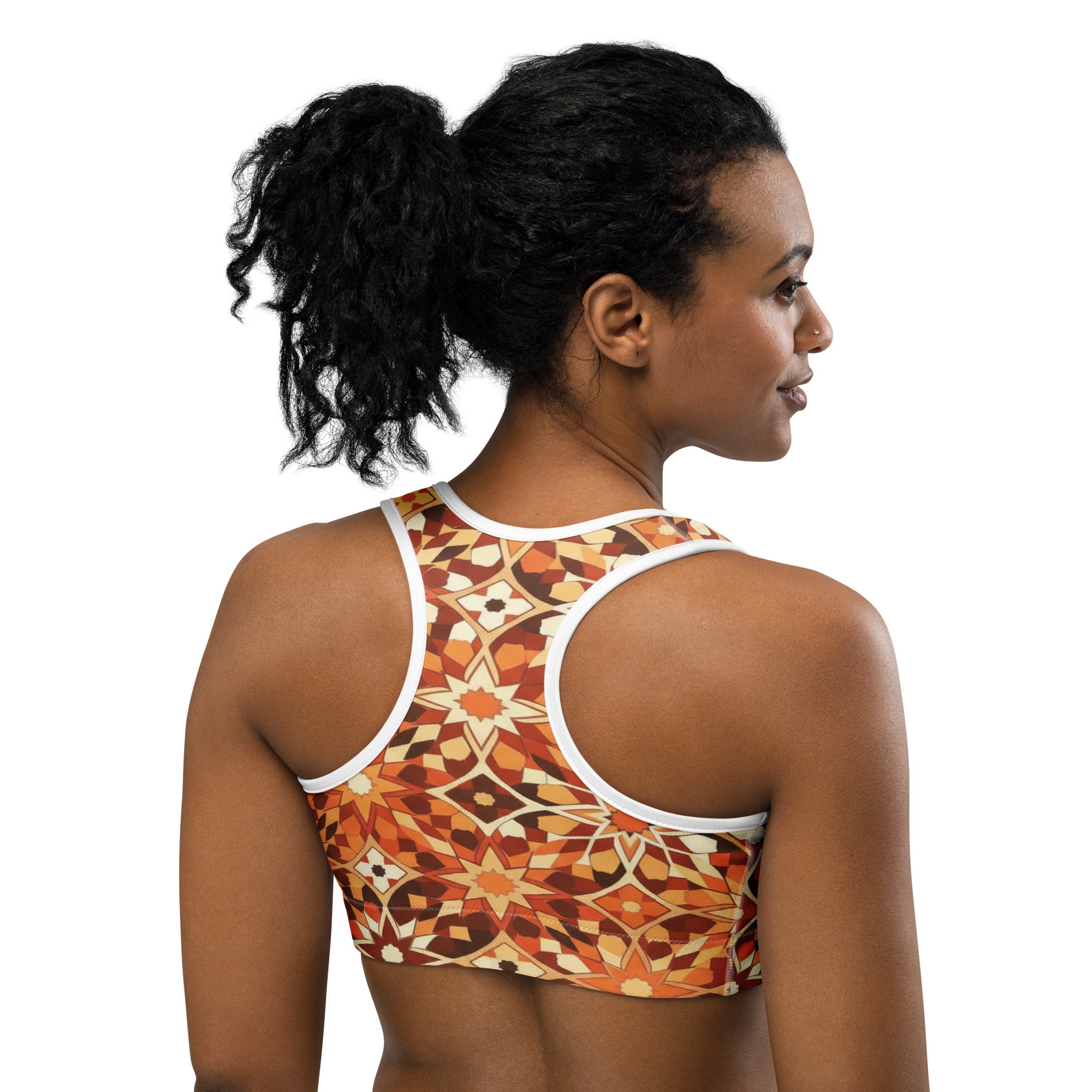 Zellige Desert Sand Sports Bra | GearBunch