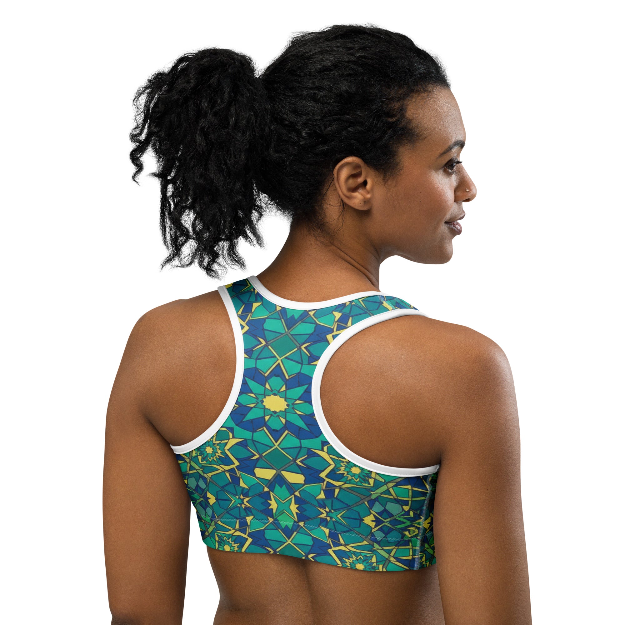 Zellige Peacock Sports Bra | GearBunch