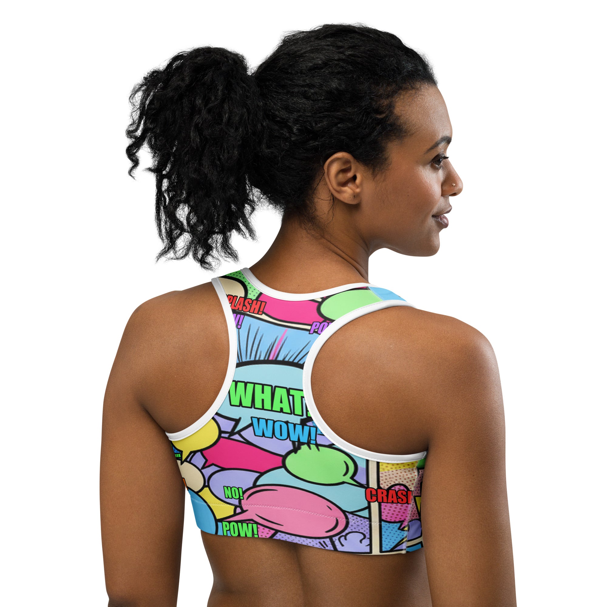 Comic Pop Candy Pastel Sports Bra | GearBunch