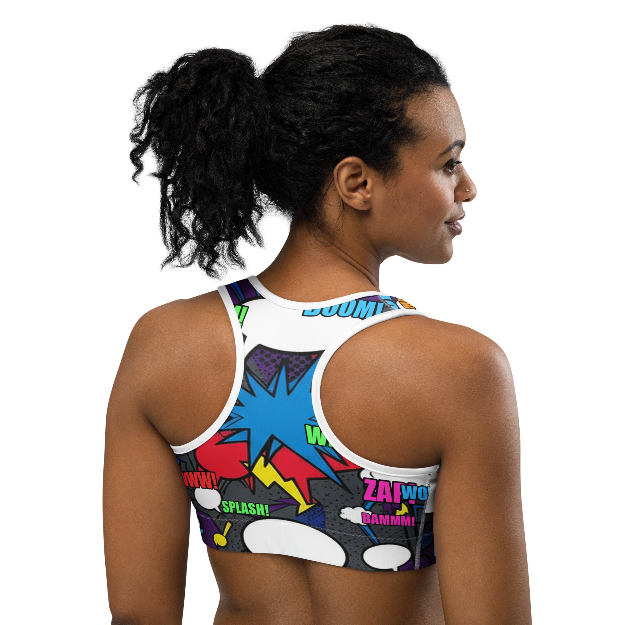 Comic Strip Dark Knight Sports Bra | GearBunch