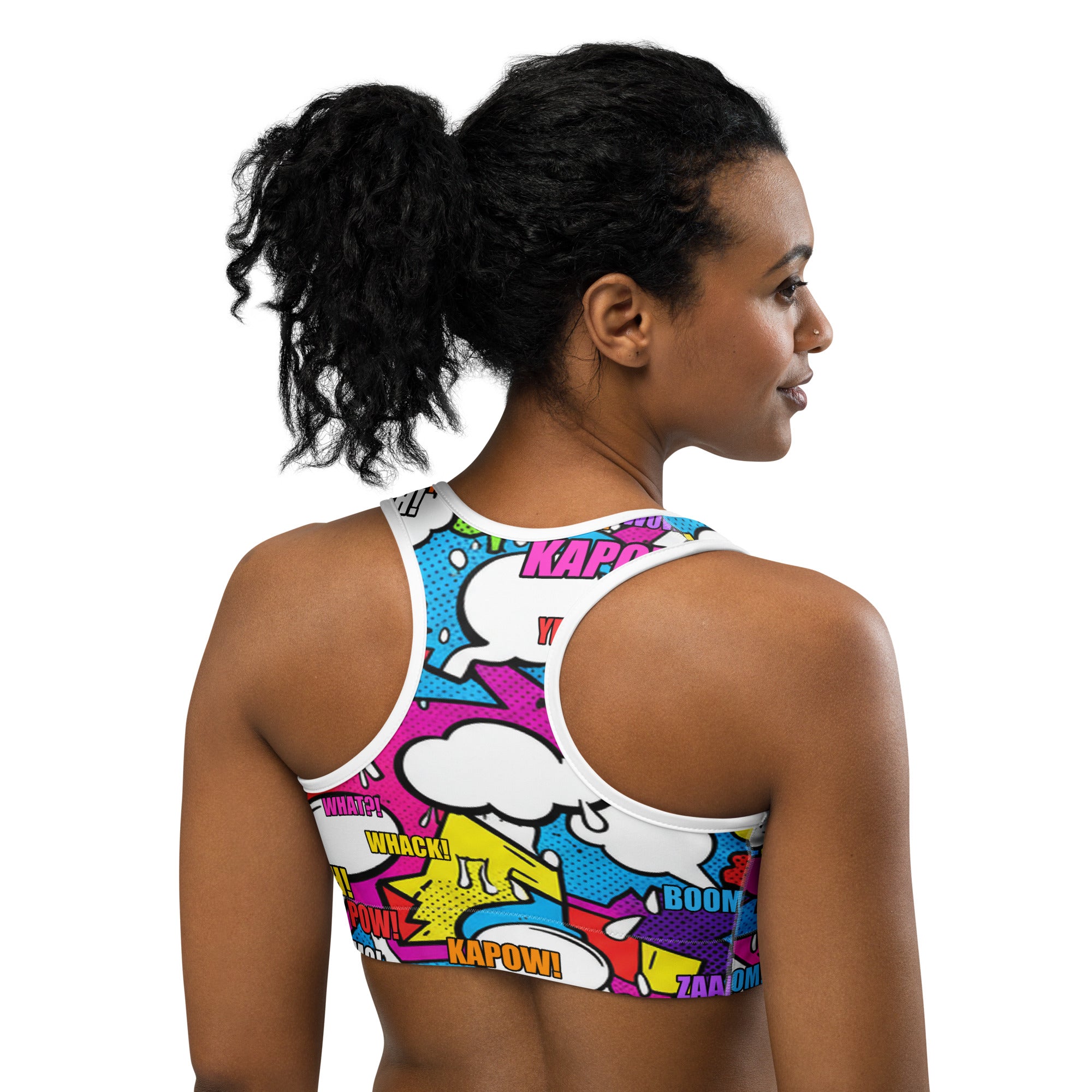 Comic Strip Graffiti Street Sports Bra | GearBunch