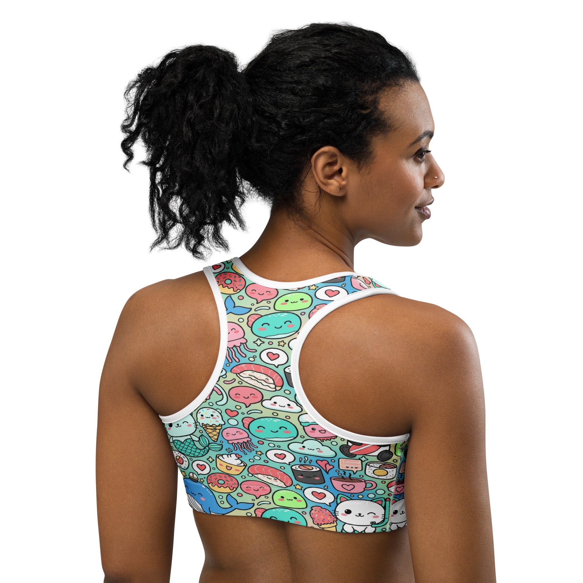 Kawaii Ocean Friends Sports Bra | GearBunch