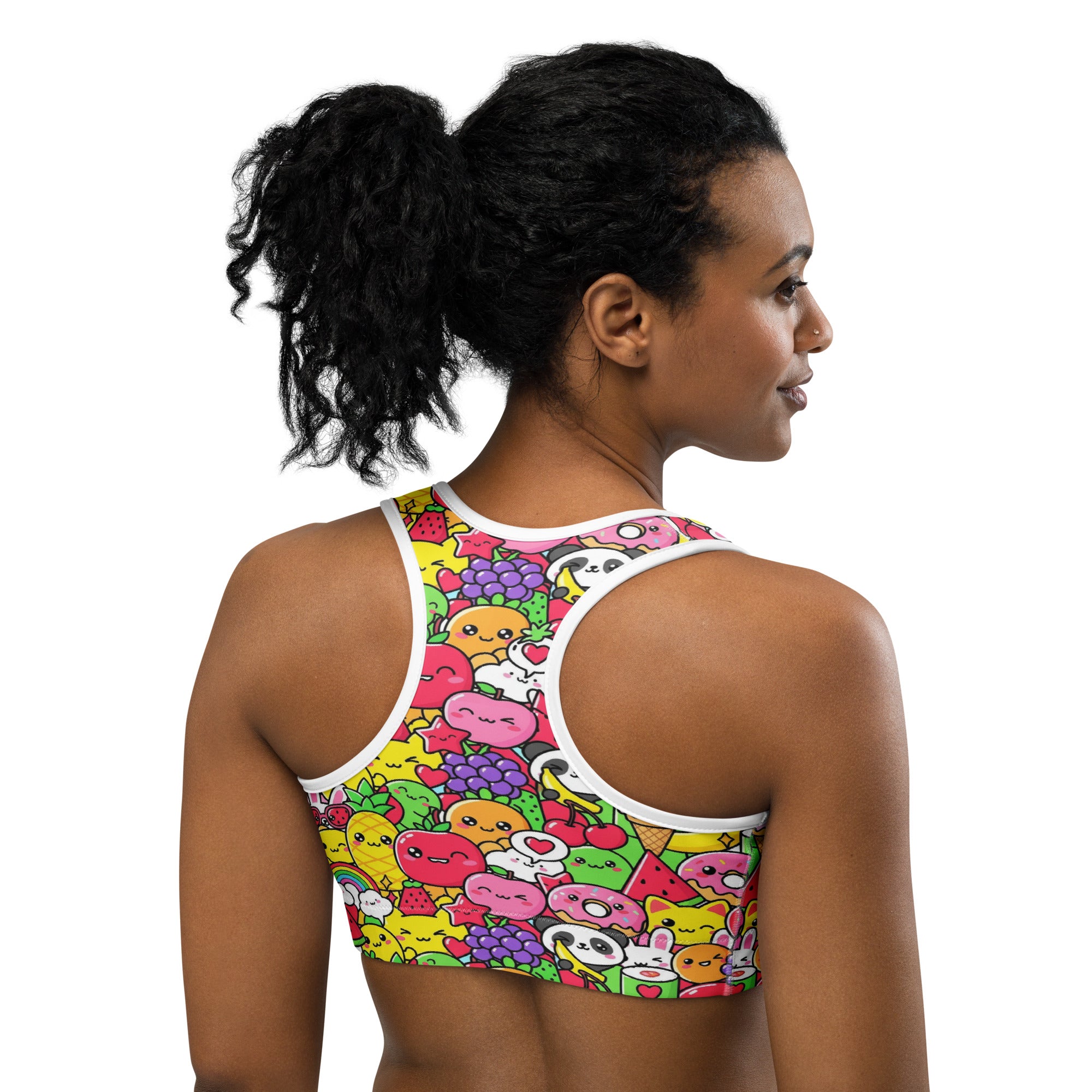 Kawaii Fruit Salad Sports Bra | GearBunch