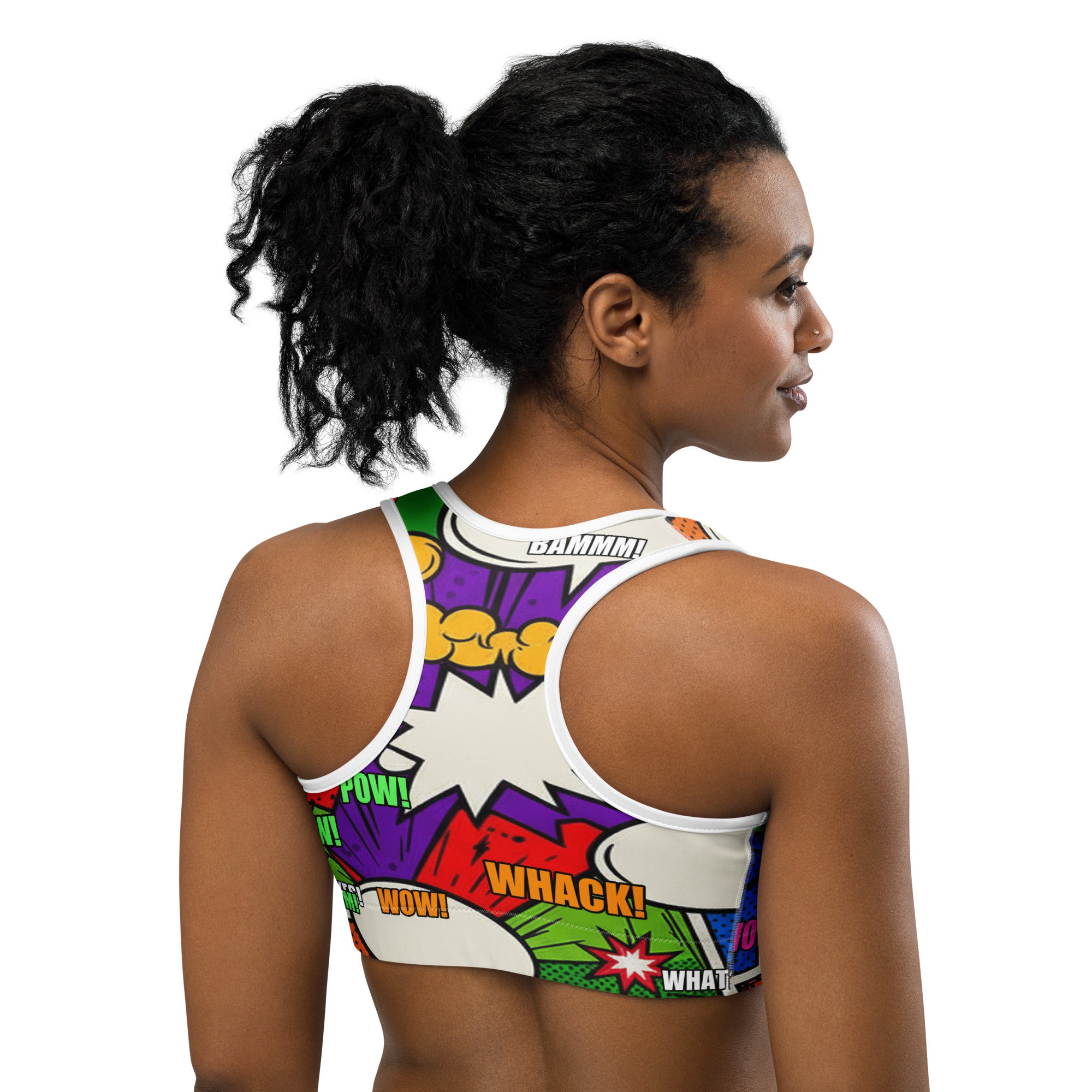 Comic Strip Monster Mash Sports Bra | GearBunch