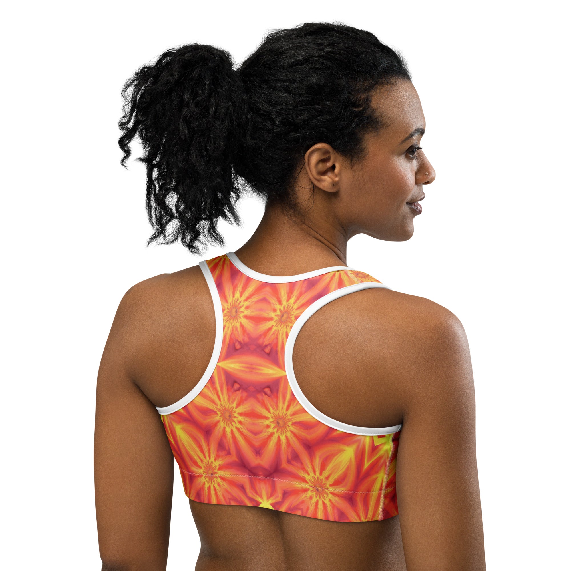 Psychedelic Solar Flare Sports Bra | GearBunch