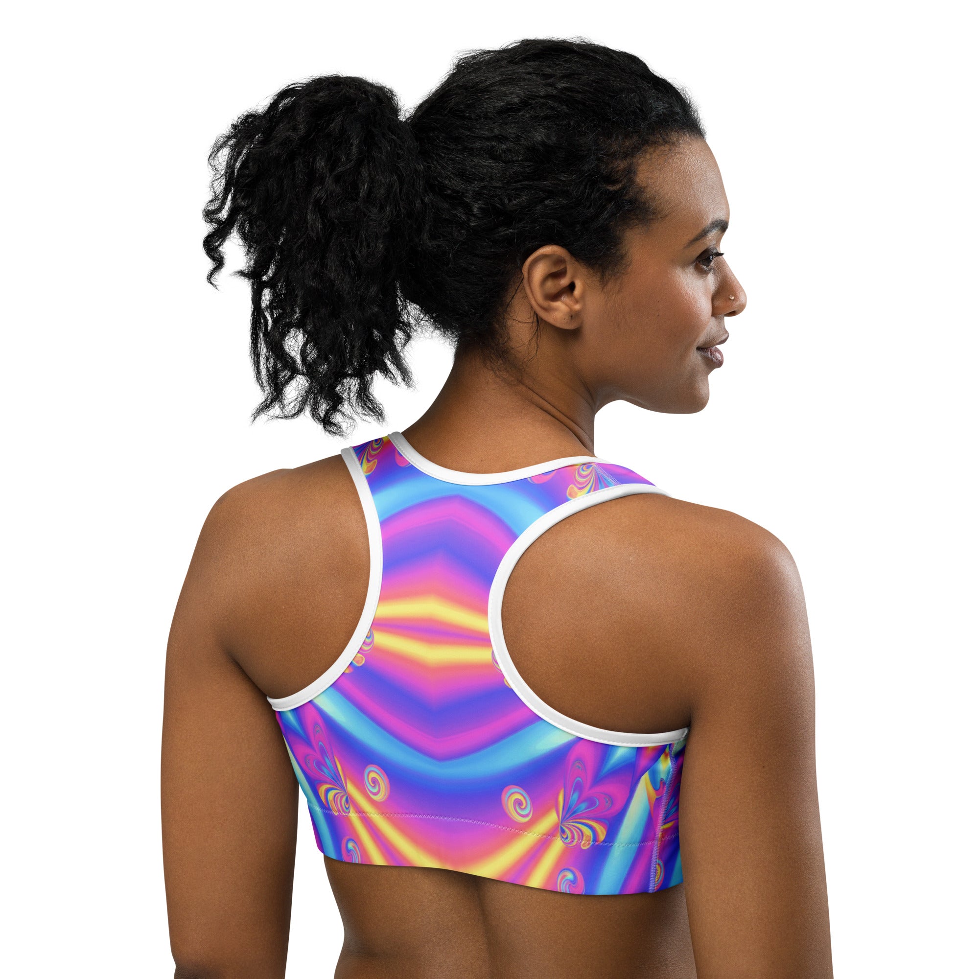 Psychedelic Candy Rave Sports Bra | GearBunch