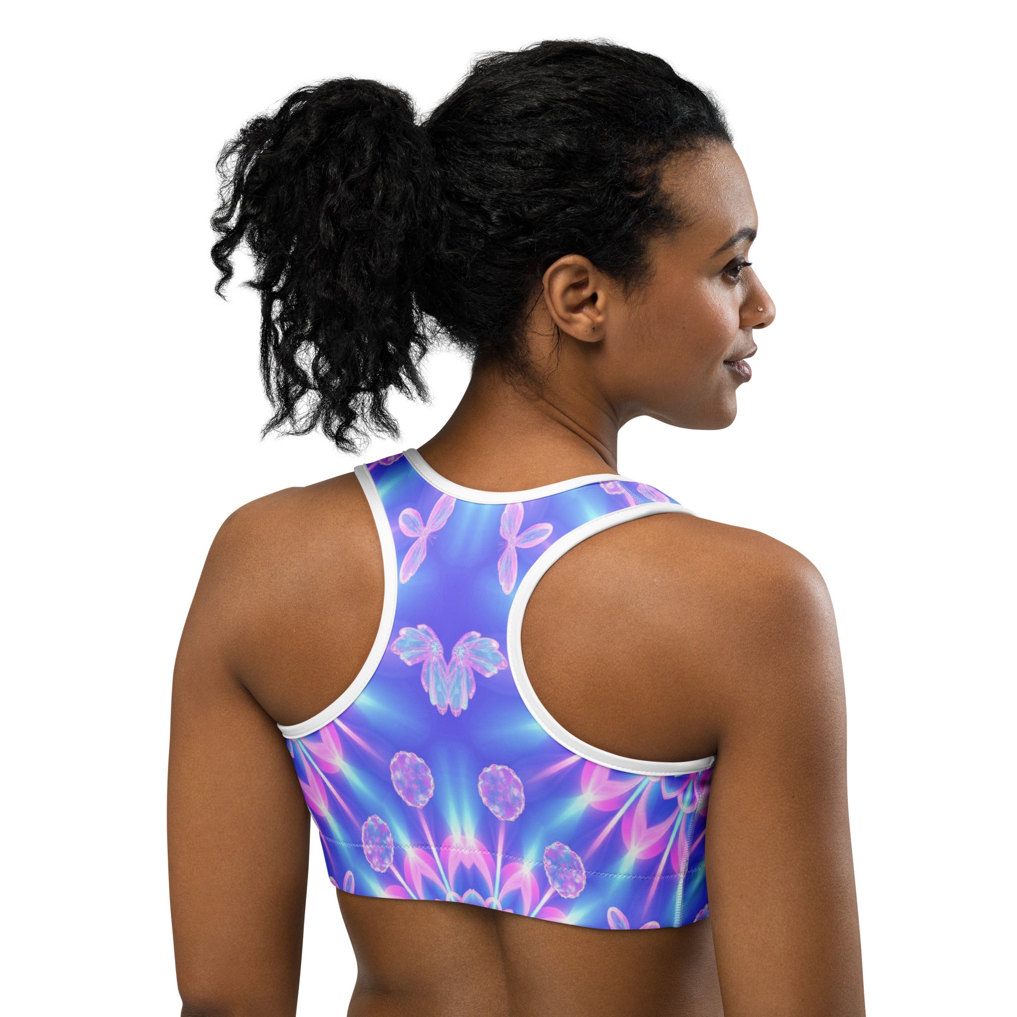 Psychedelic Fairy Ring Sports Bra | GearBunch