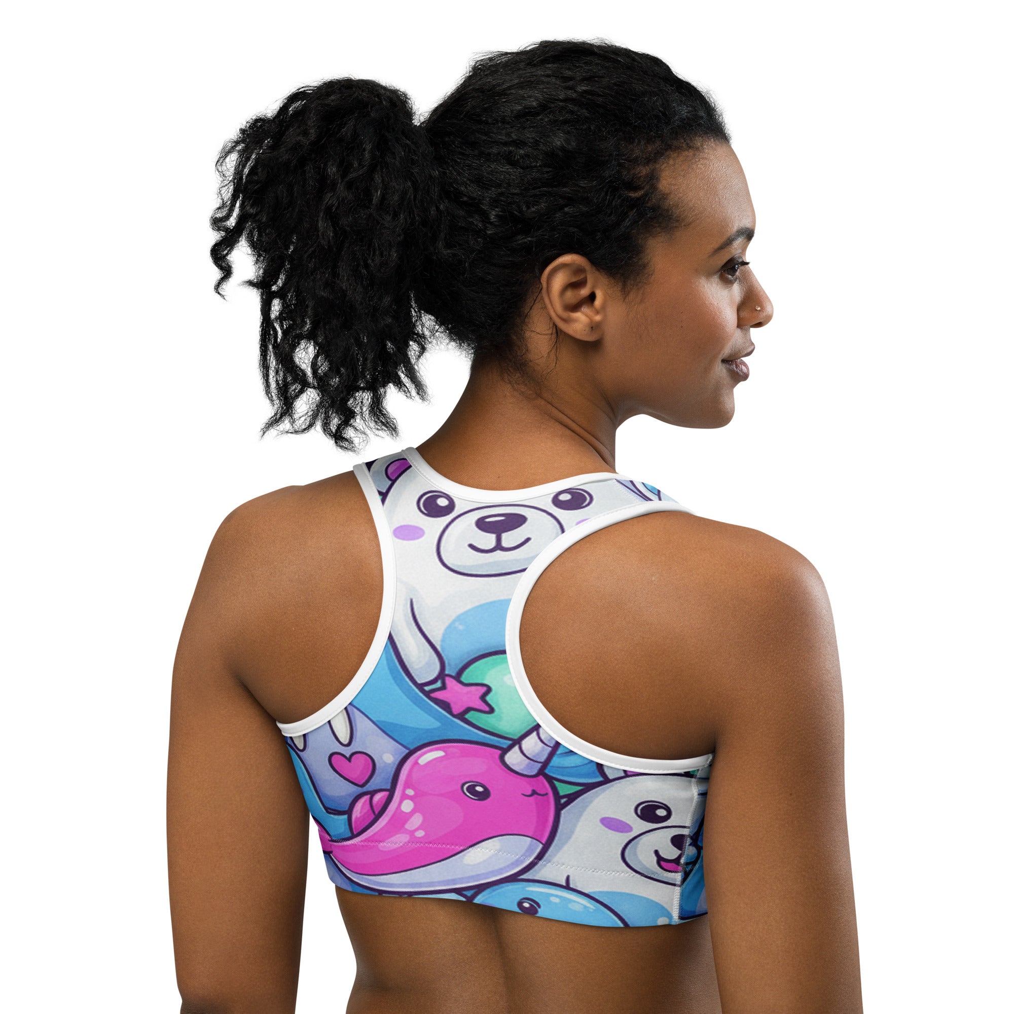 Vibrant Arctic Friends Sports Bra | GearBunch