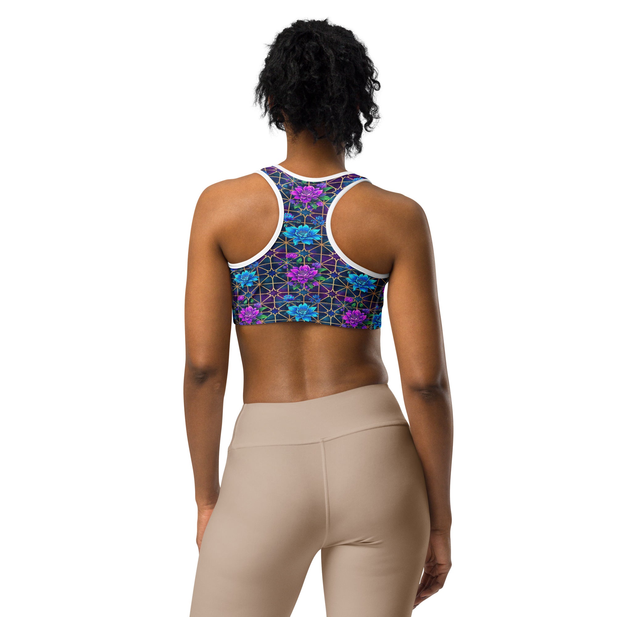 Arabic Galaxy Sports Bra | GearBunch