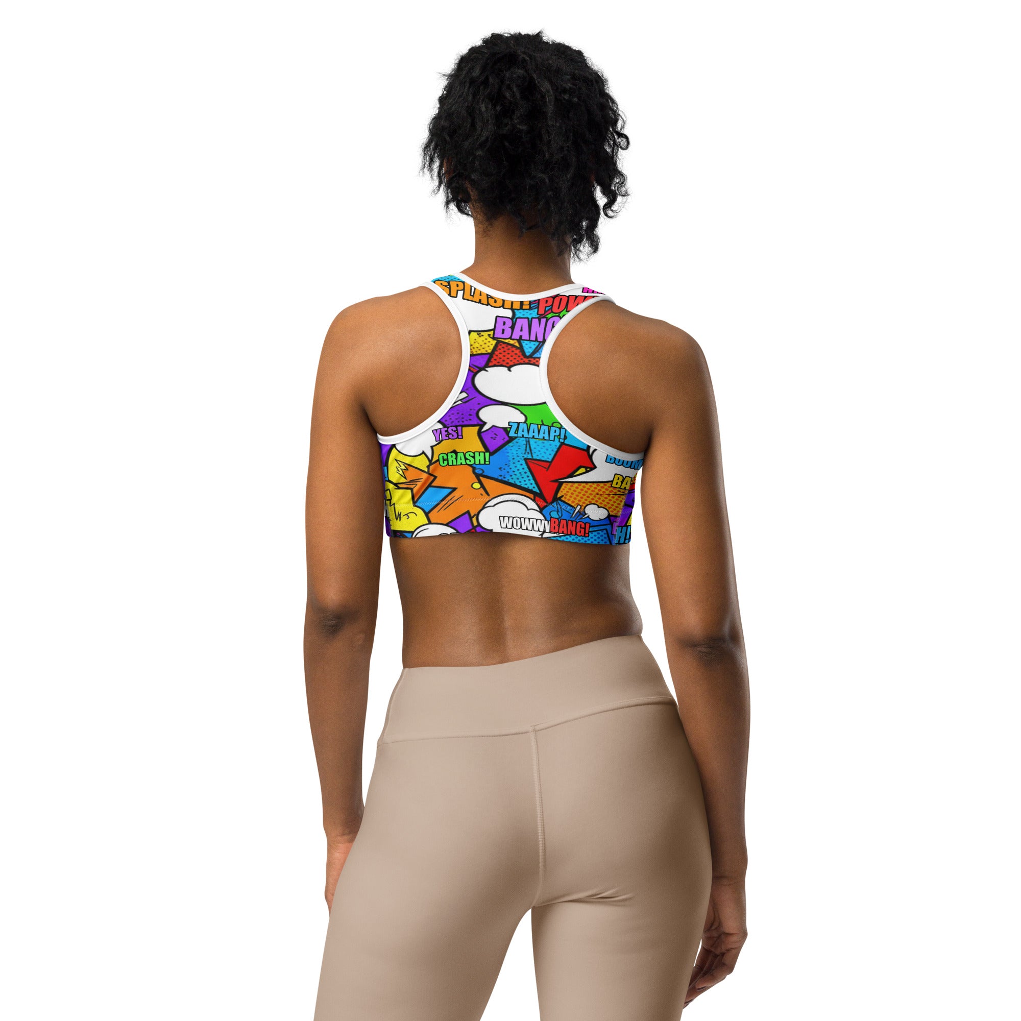 Comic Strip Classic Hero Sports Bra | GearBunch