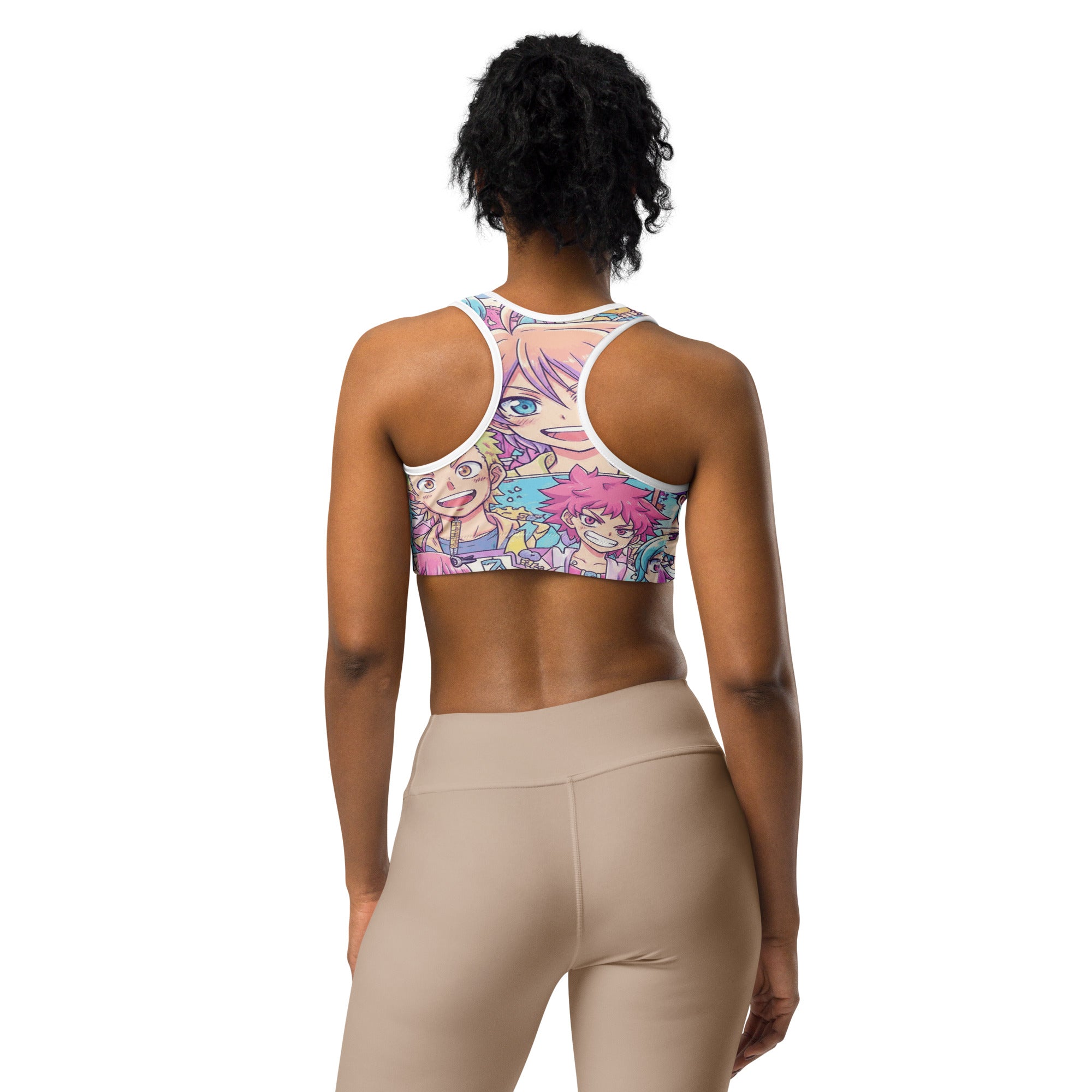 Anime Collage Pastel Dream Sports Bra | GearBunch