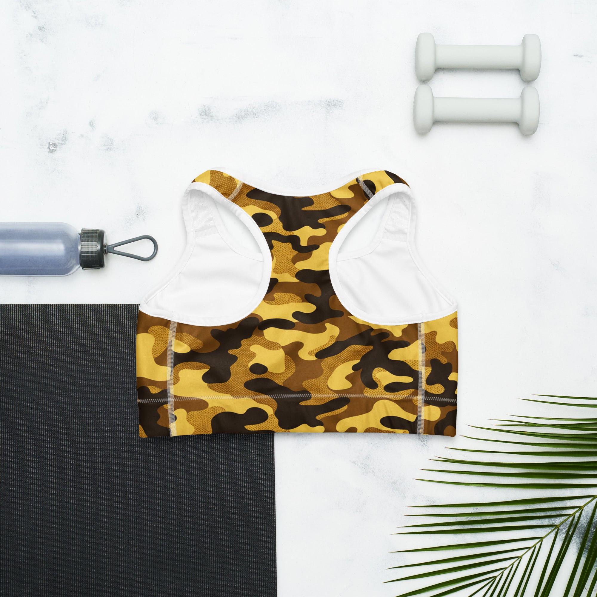 Gold Camo Sports Bra | GearBunch
