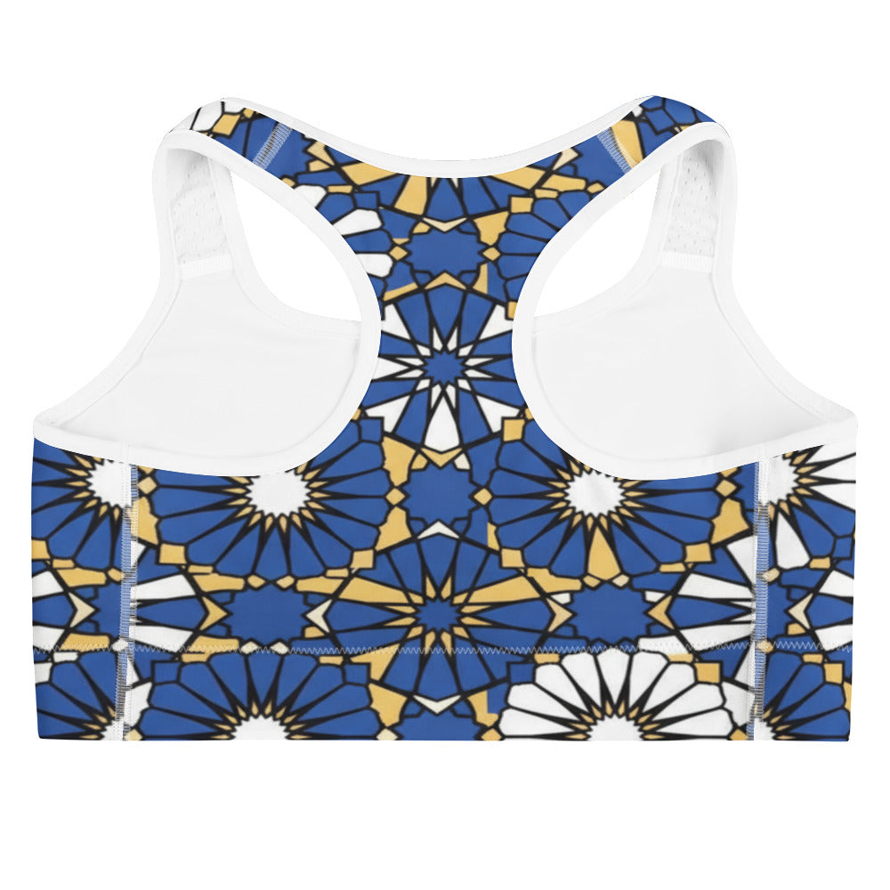 Zellige Midnight Blue Sports Bra | GearBunch