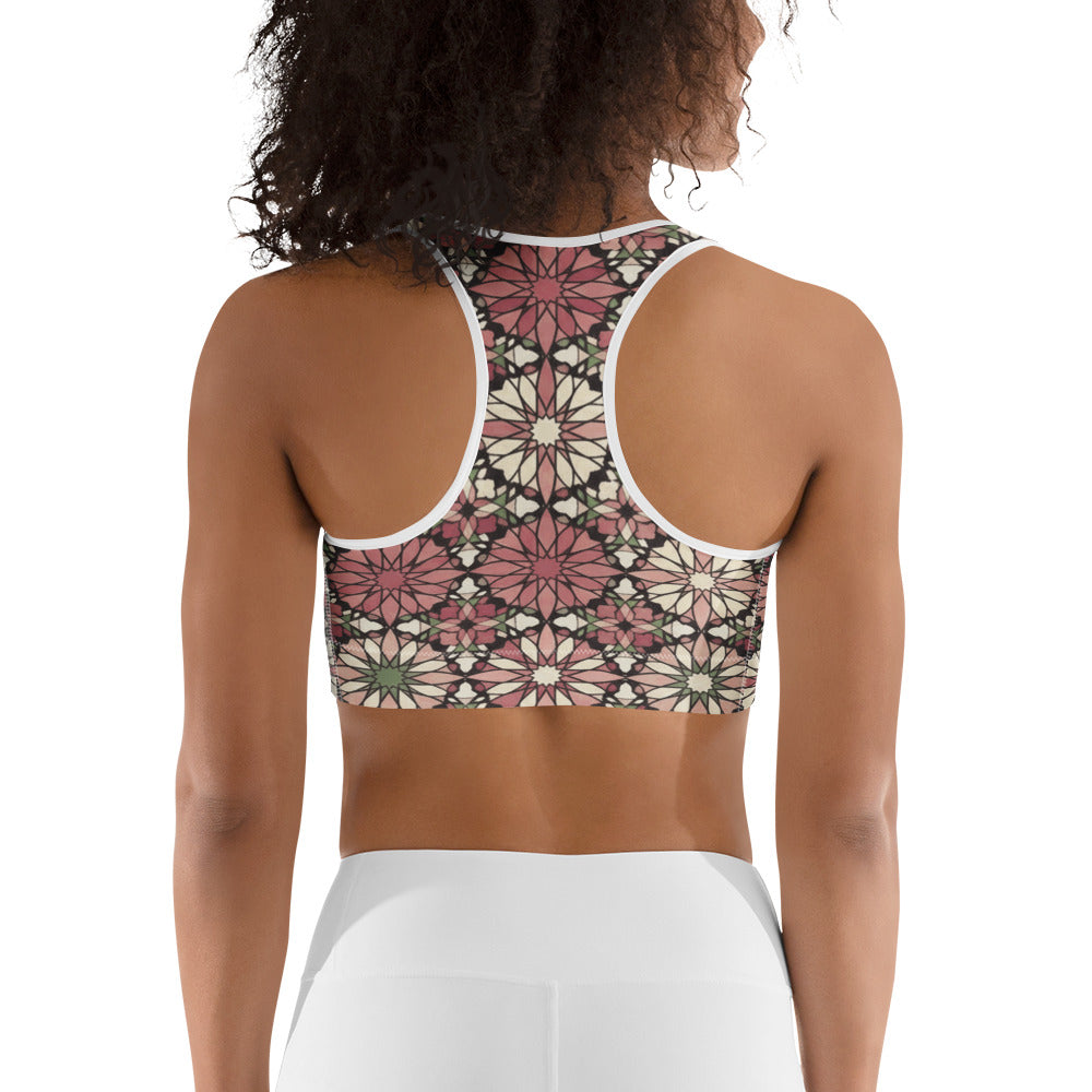 Zellige Rose Garden Sports Bra | GearBunch