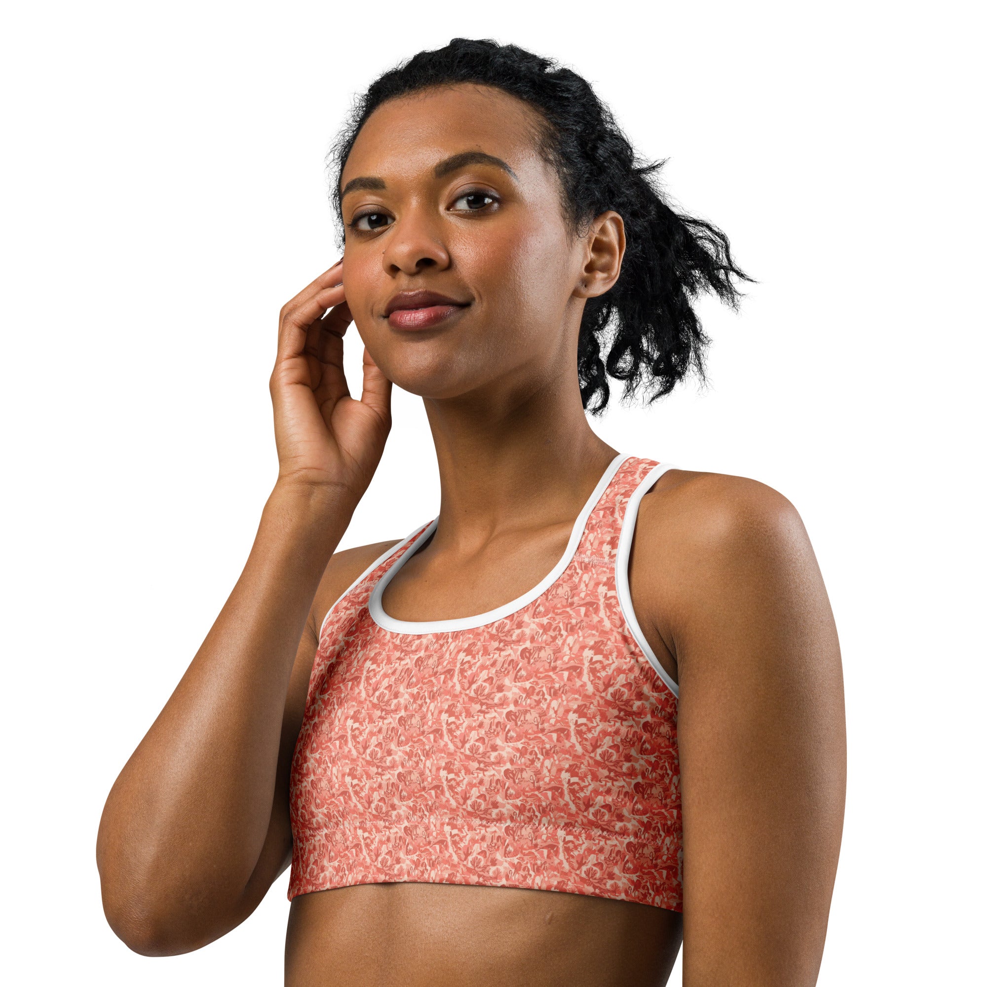 Distorted Cowboy Landscape Sports Bra | GearBunch