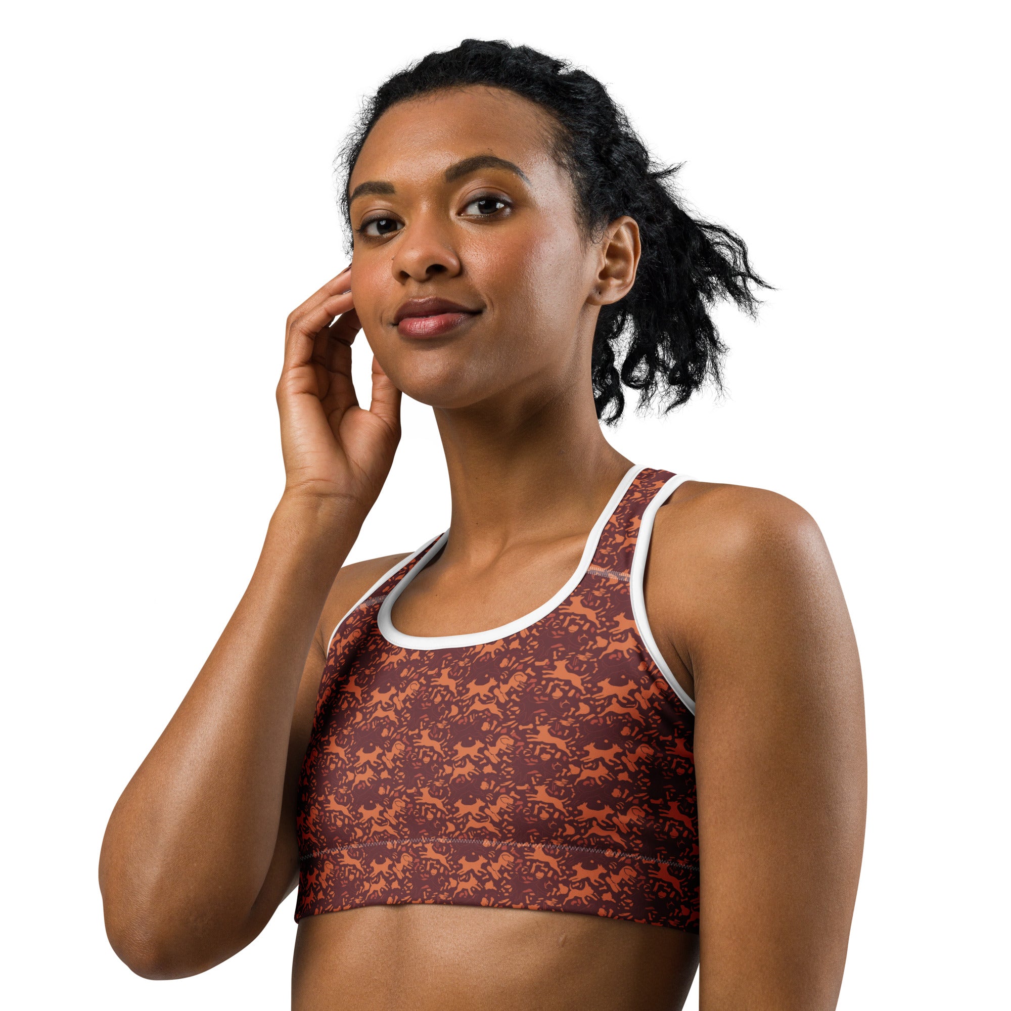 Minimal Fetch Art Sports Bra | GearBunch