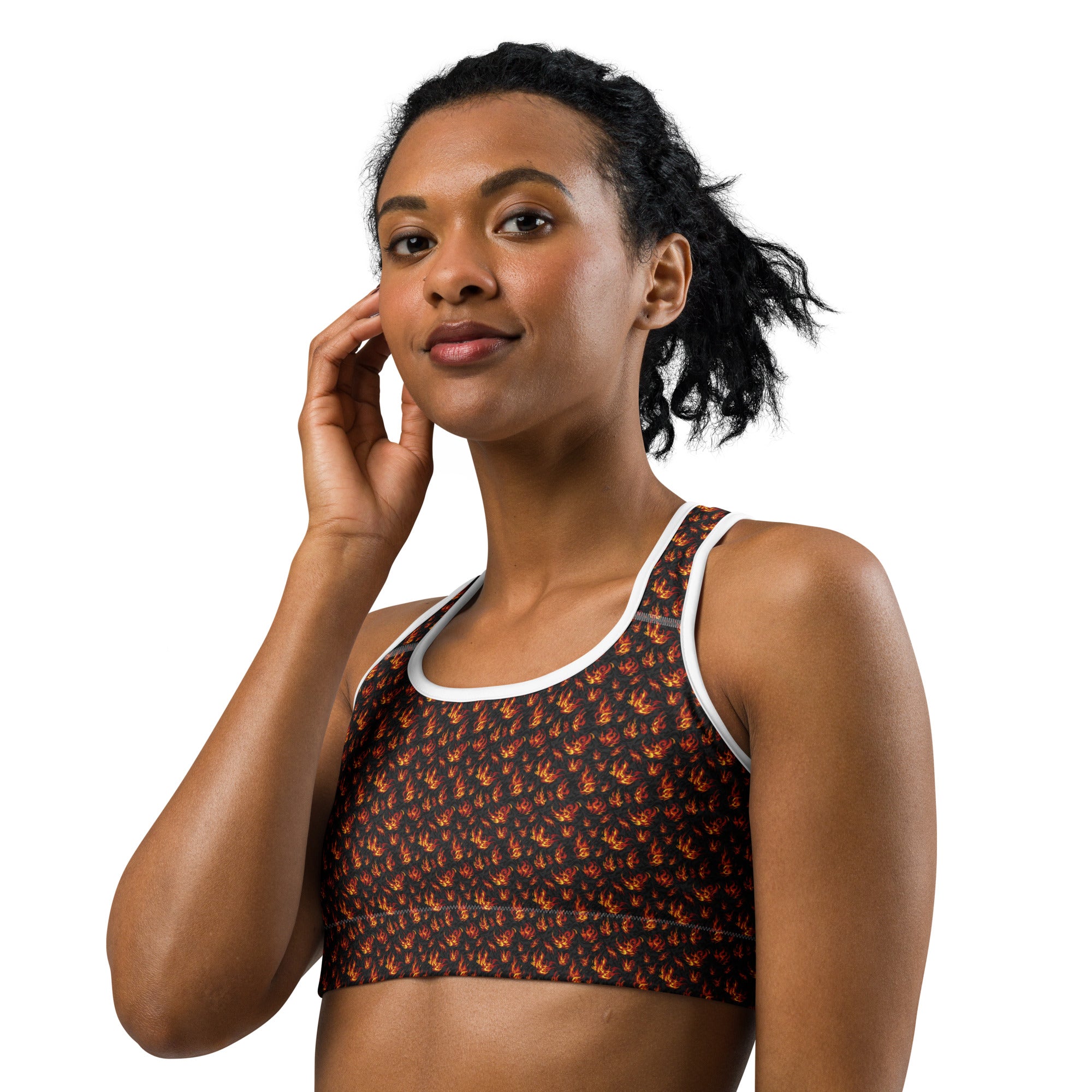 Holy Spirit Flames Sports Bra | GearBunch