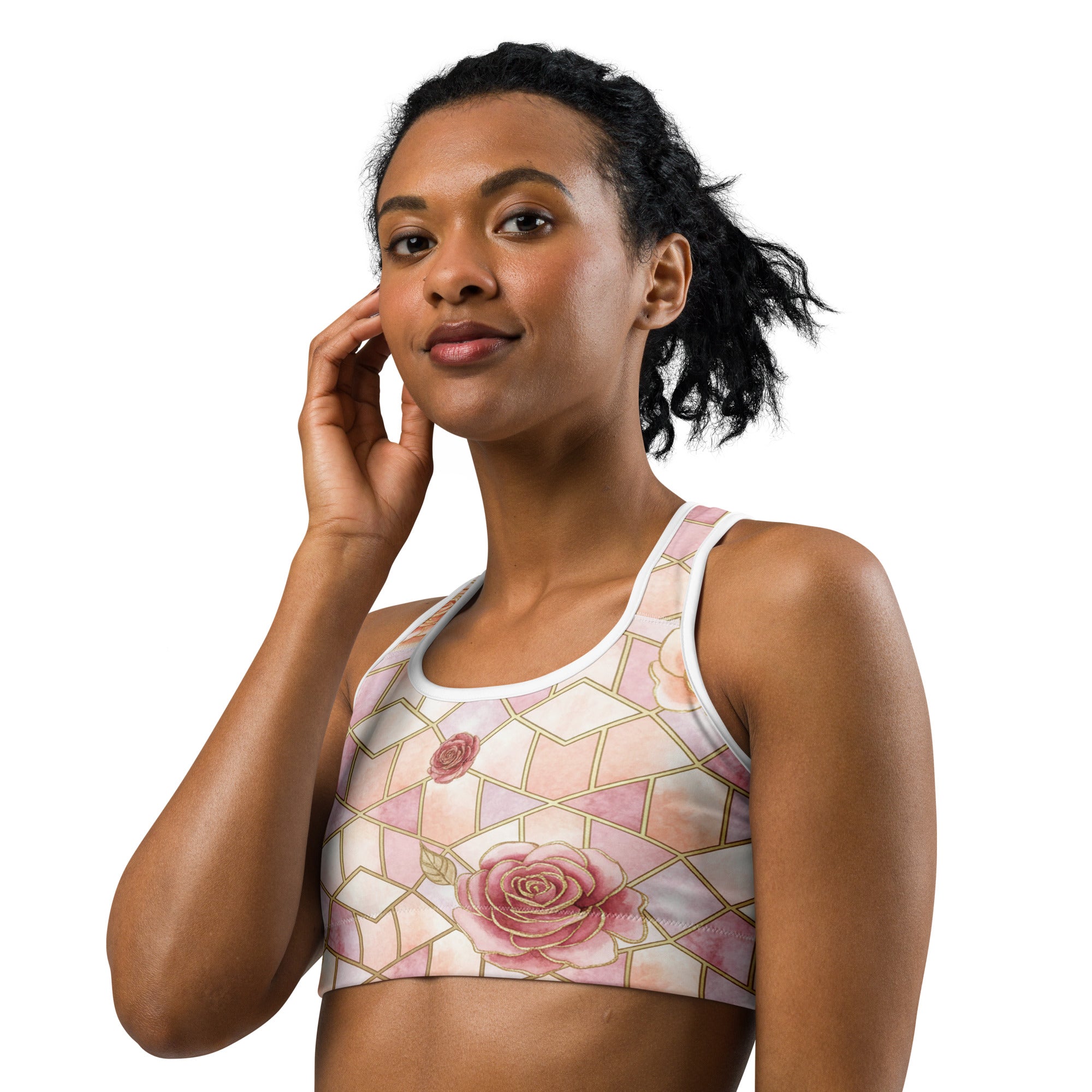 Rose Quartz Sports Bra | GearBunch